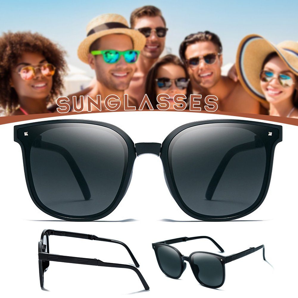 Sonnenschutzbrille Damen-Sonnenbrille, Blusmart Retrosonnenbrille palm Blendfrei, Tragbar, Faltbare coconut