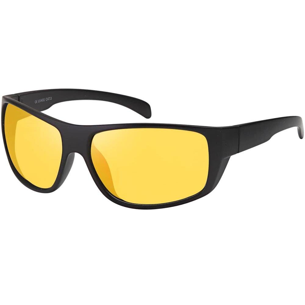 BEZLIT Eyewear Sonnenbrille Sportliche Sonnenbrille (1-St) mit schwarzen Linsen Gelb