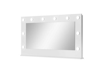 Furnix Schminktisch TREMP Frisiertisch mit Spiegel Schublade Ablagen LED-Beleuchtung, 120x75x55 cm, Spiegel 120x67,2x11 cm, modern & geräumig
