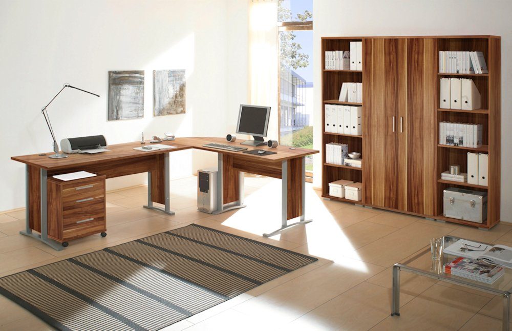 moebeldichauf BüromöbelSet »OFFICE LINE«, (7St), in Walnuss online