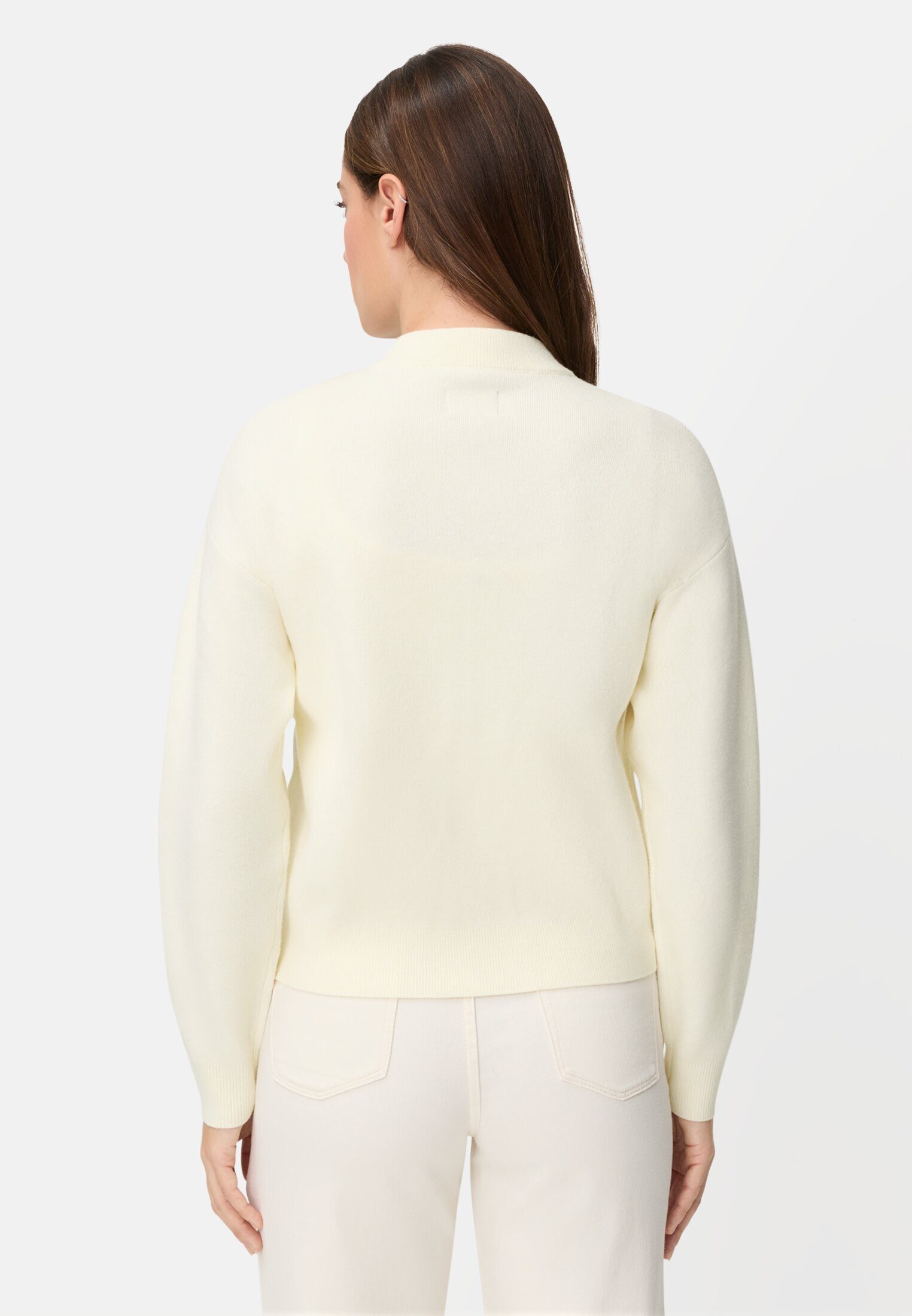 camel active Strickjacke im Bomberstil Langarm Bomberkragen