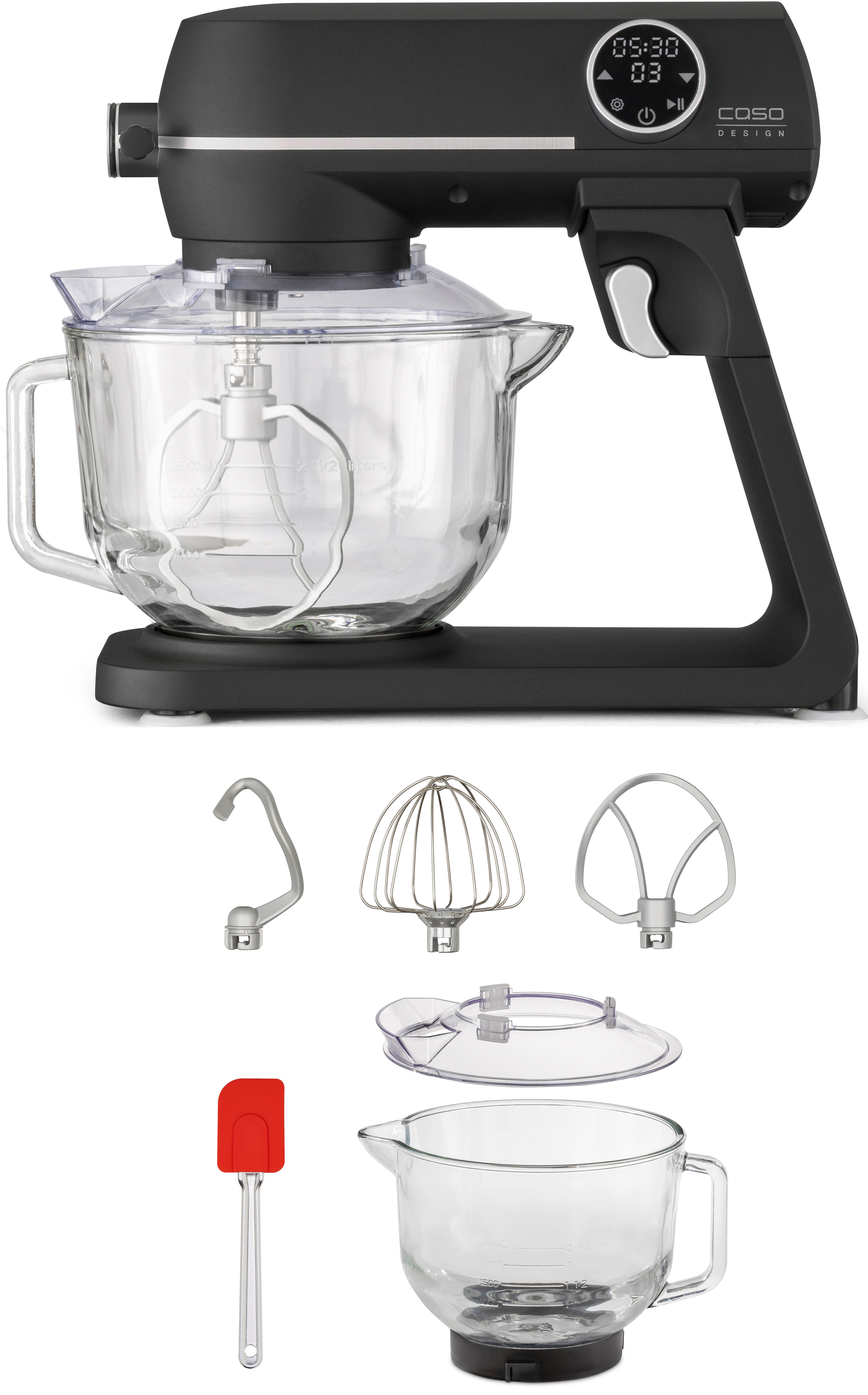 Caso Küchenmaschine KM 1800 Black G 3157, 1800 W, 4,5 l Schüssel