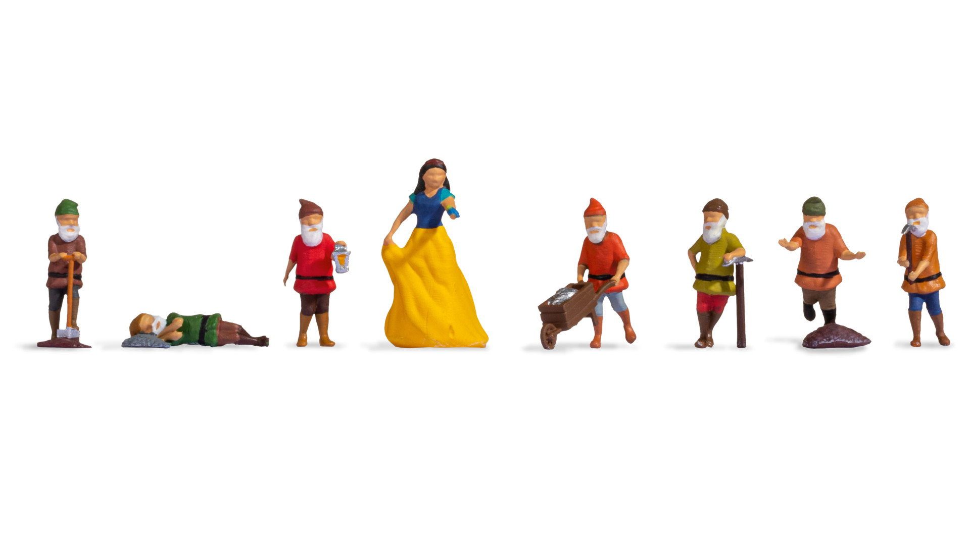 NOCH Dekofigur NOCH H0 Figuren Schneewittchen und die sieben Zwer