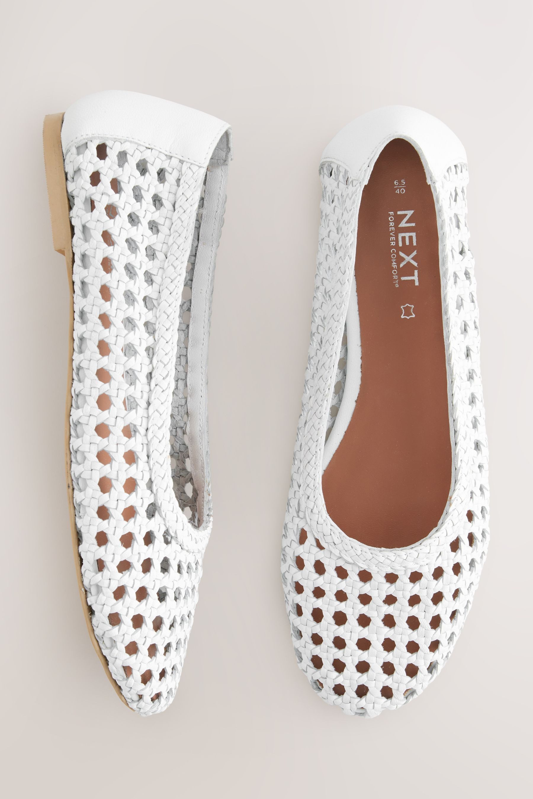 Next Forever Comfort® Ballerinas aus geflochtenem Leder Ballerina (1-tlg) günstig online kaufen