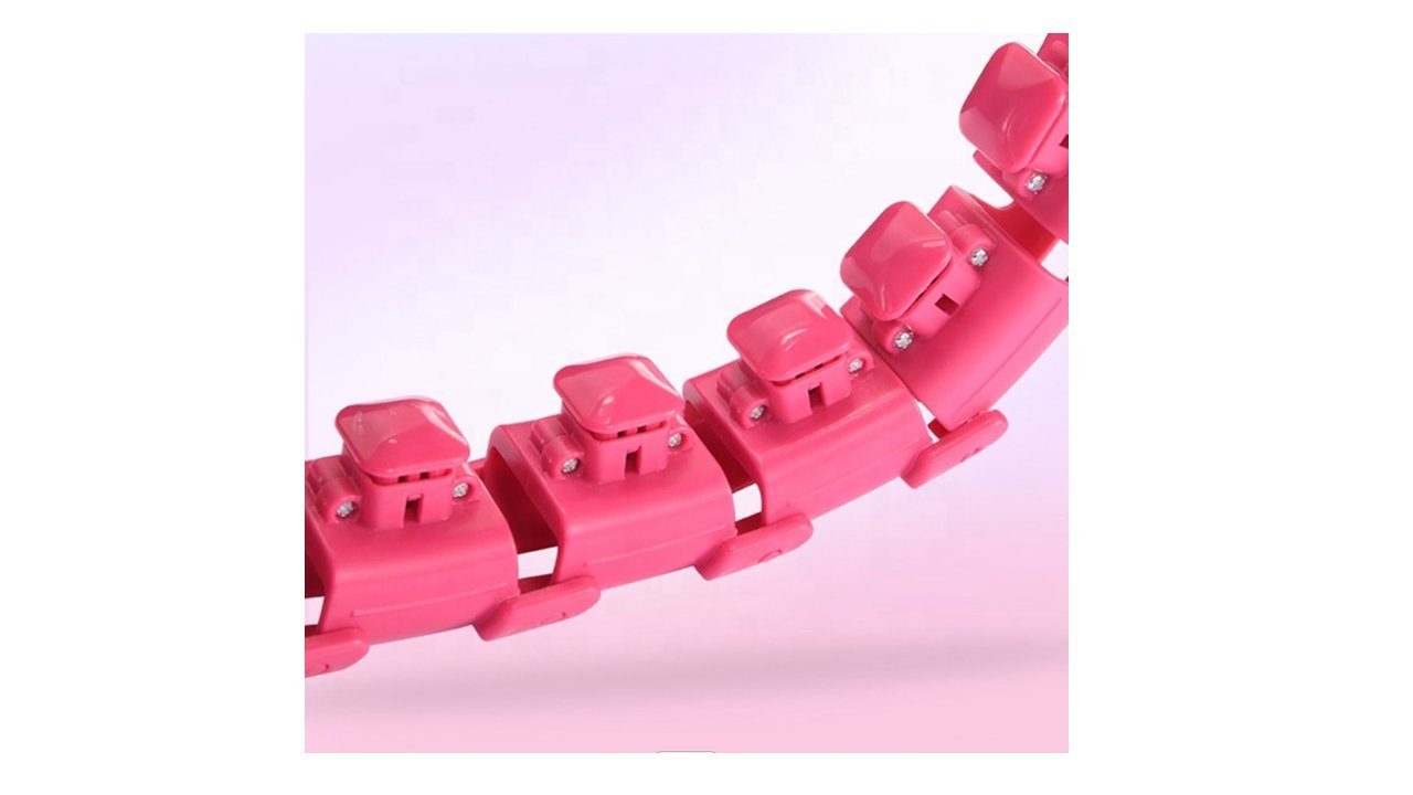 Hula-Hoop-Reifen Pink 120 Smart Fitness Umfang Hula-Hoop-Reifen bis cm Bauchtraining, Design 24tgl. Farbe Rötting