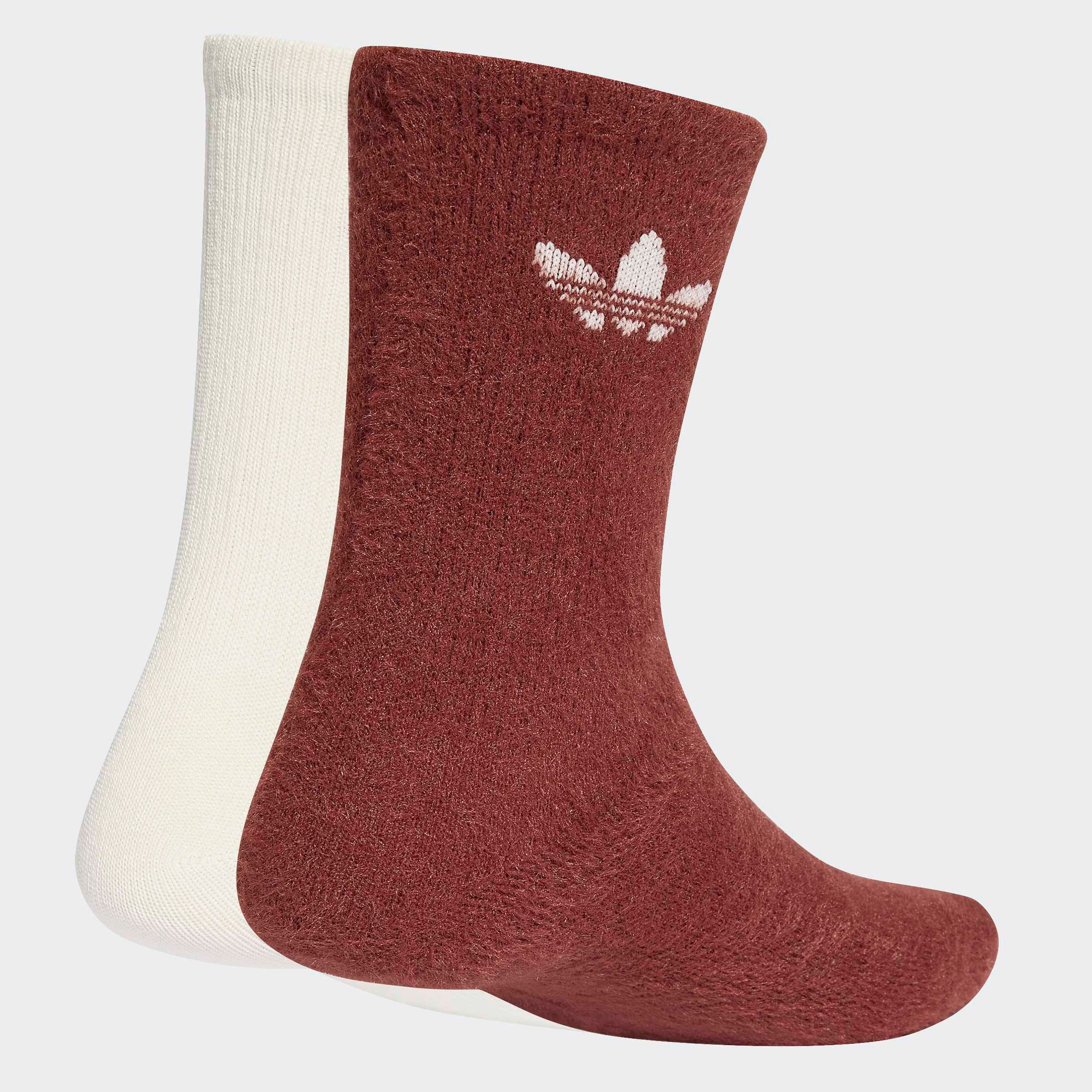 adidas Originals Sportsocken FLUFFY CREW 2 PAAR (2-Paar) mit flauschigem Trefoil Logo, flauschiges Garn, Crew-Länge