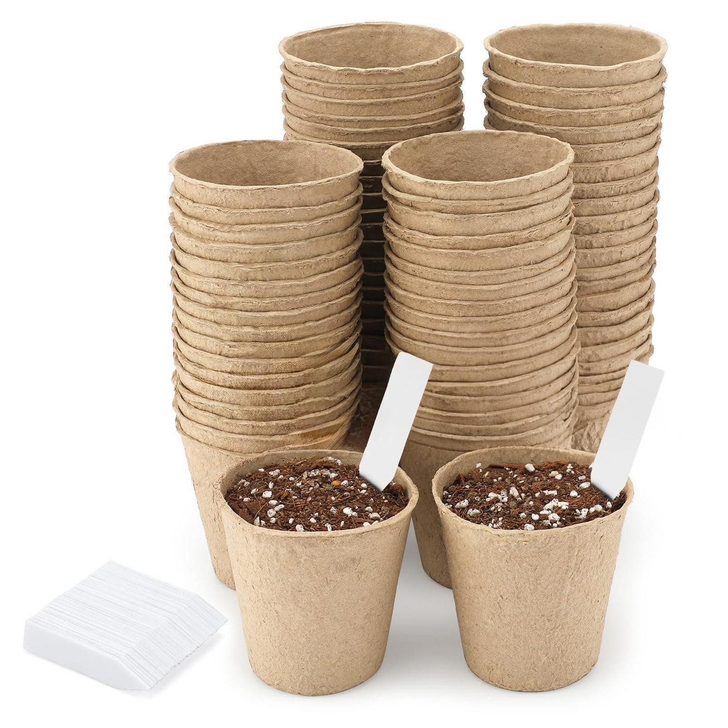 LuxusKollektion Anzuchttopf Abbaubare Anzuchttöpfe 8cm 100er Set (100 St)