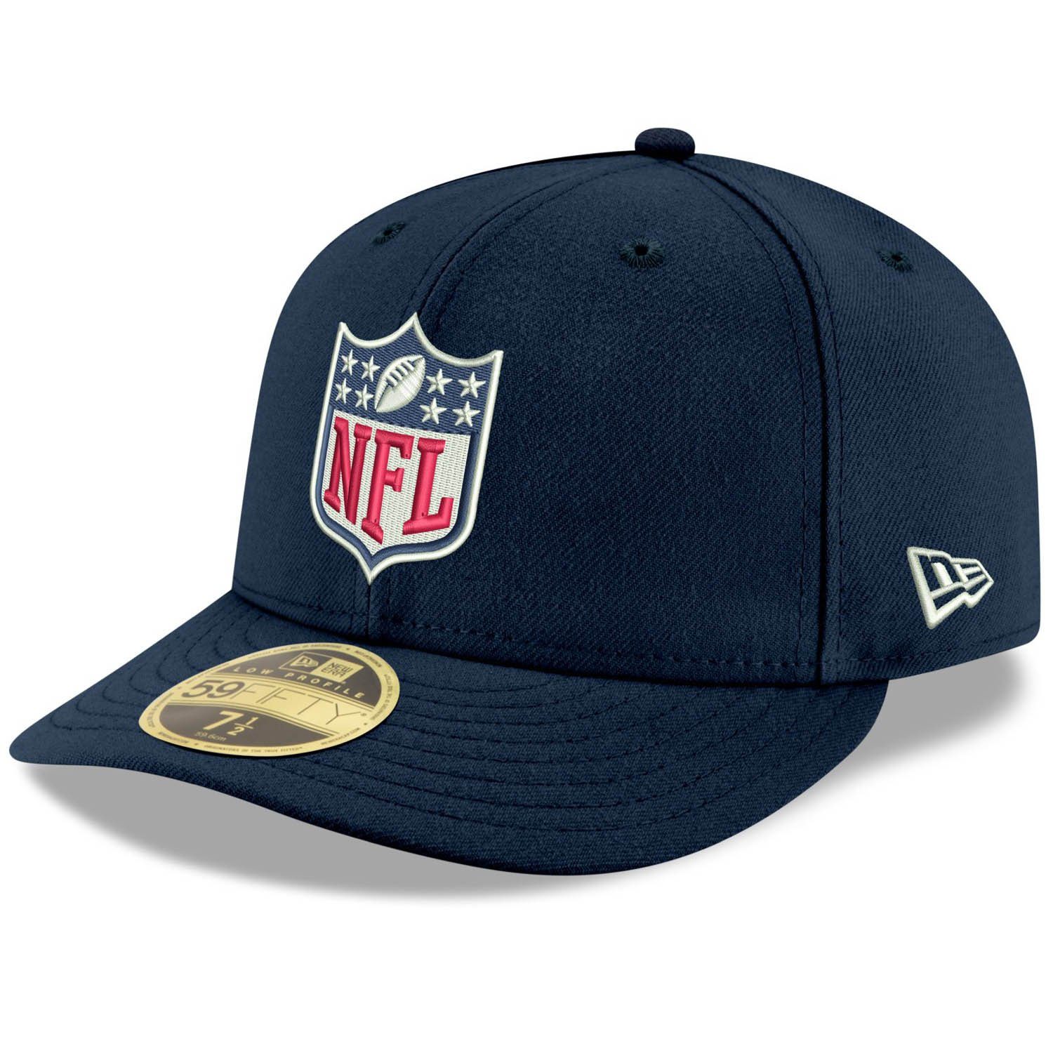 New Profile Cap Fitted Low NFL 59Fifty Era Logo Navy Shield