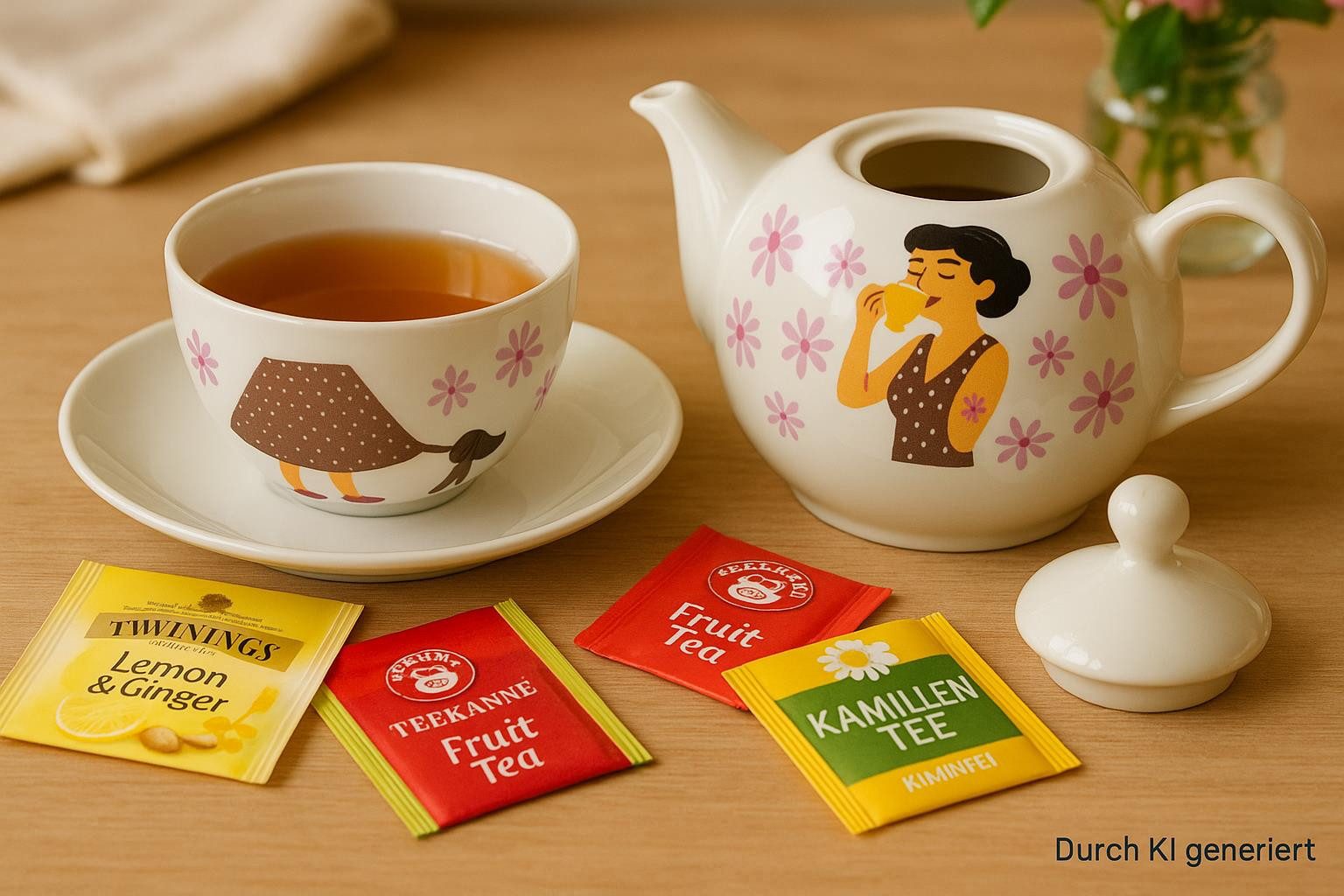Dekohelden24 Teekanne Teekannen in verschiedenen Varianten, (Tea-for-One-Set), Dekorativ & funktional in einem