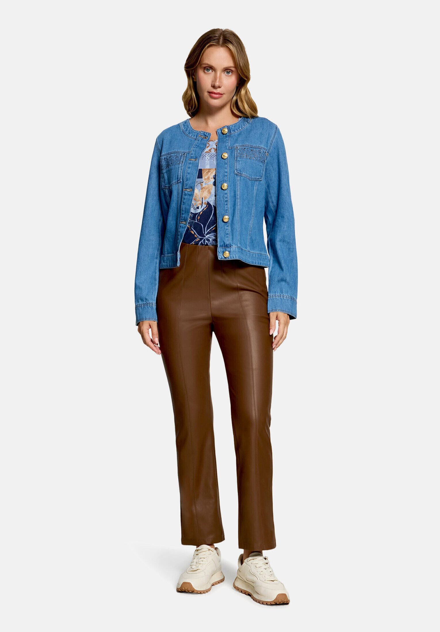 Betty Barclay Lederimitathose Damen Slim Fit