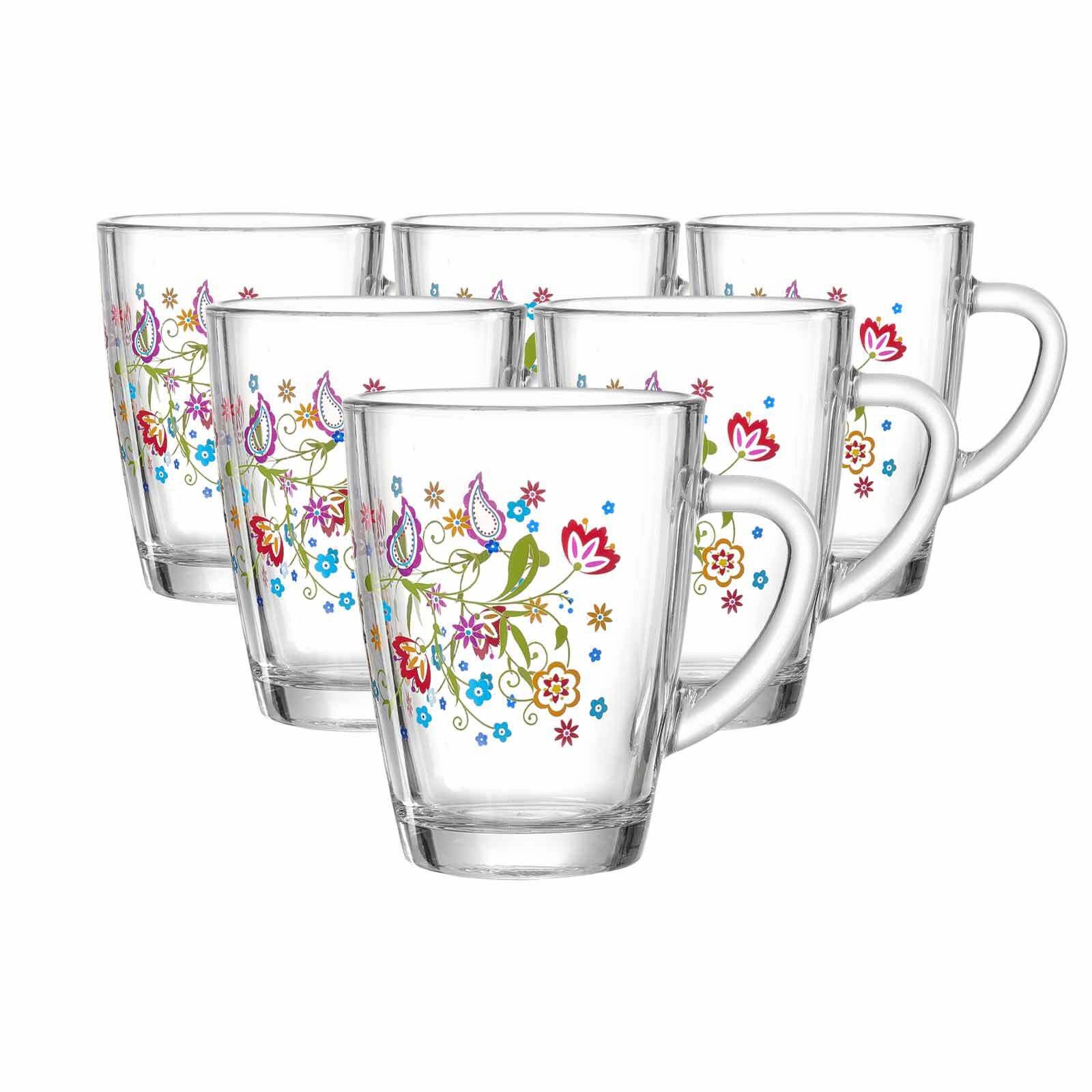 Ritzenhoff & Breker Latte-Macchiato-Glas Shanti Kaffeegläser 380 ml 6er Set, 6-tlg., Glas