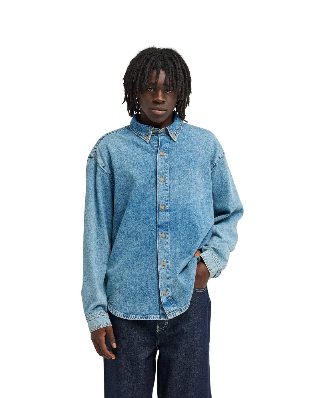 Element Langarmhemd Relax Denim