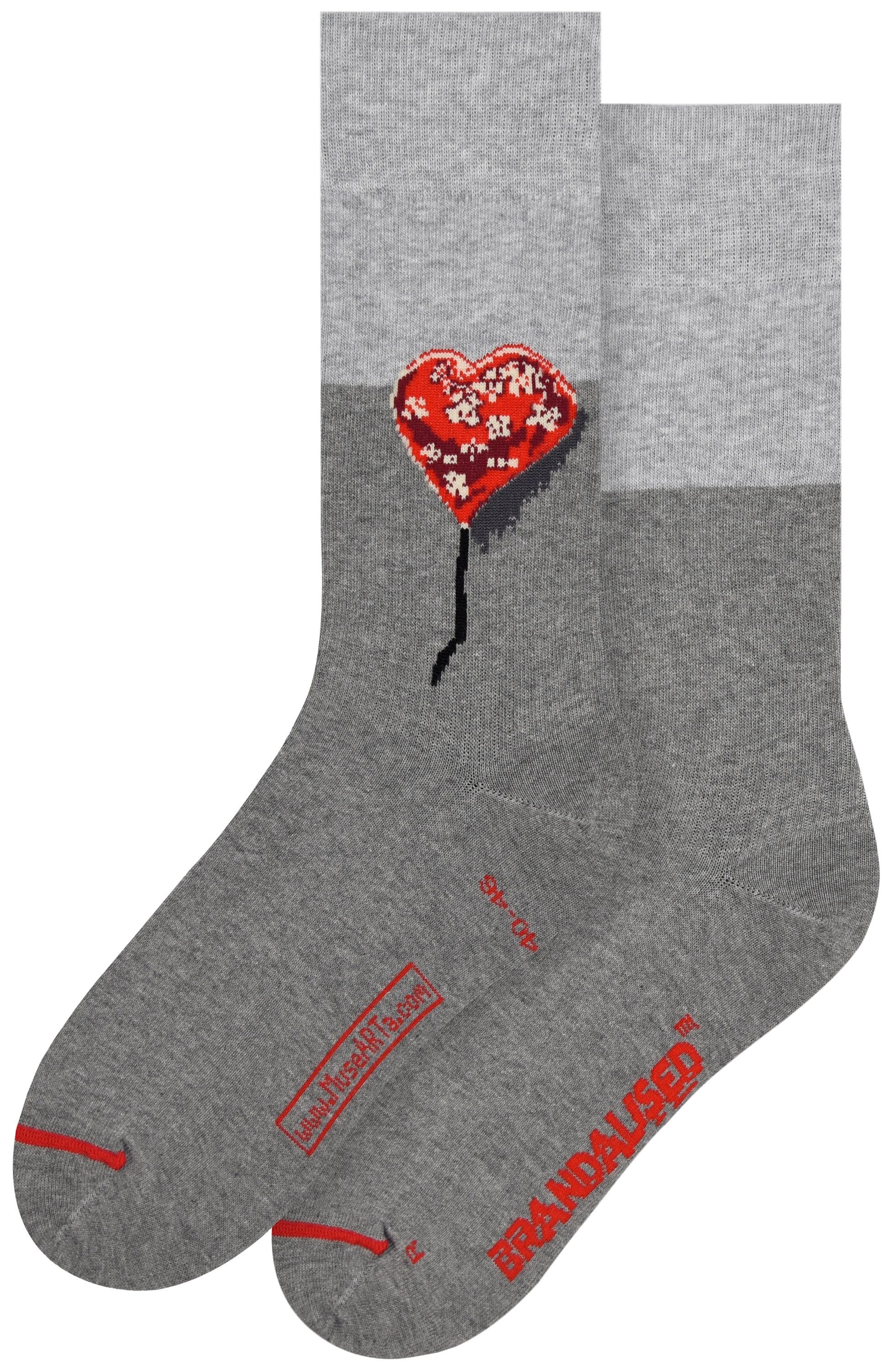 MuseARTa Langsocken The world's most famous Graffiti - Bandaged Heart (Packung, 1-Paar, 1 Paar) Kunstwerke Socken Strümpfe, Herren oder Damen Socken Kunst-Motiv