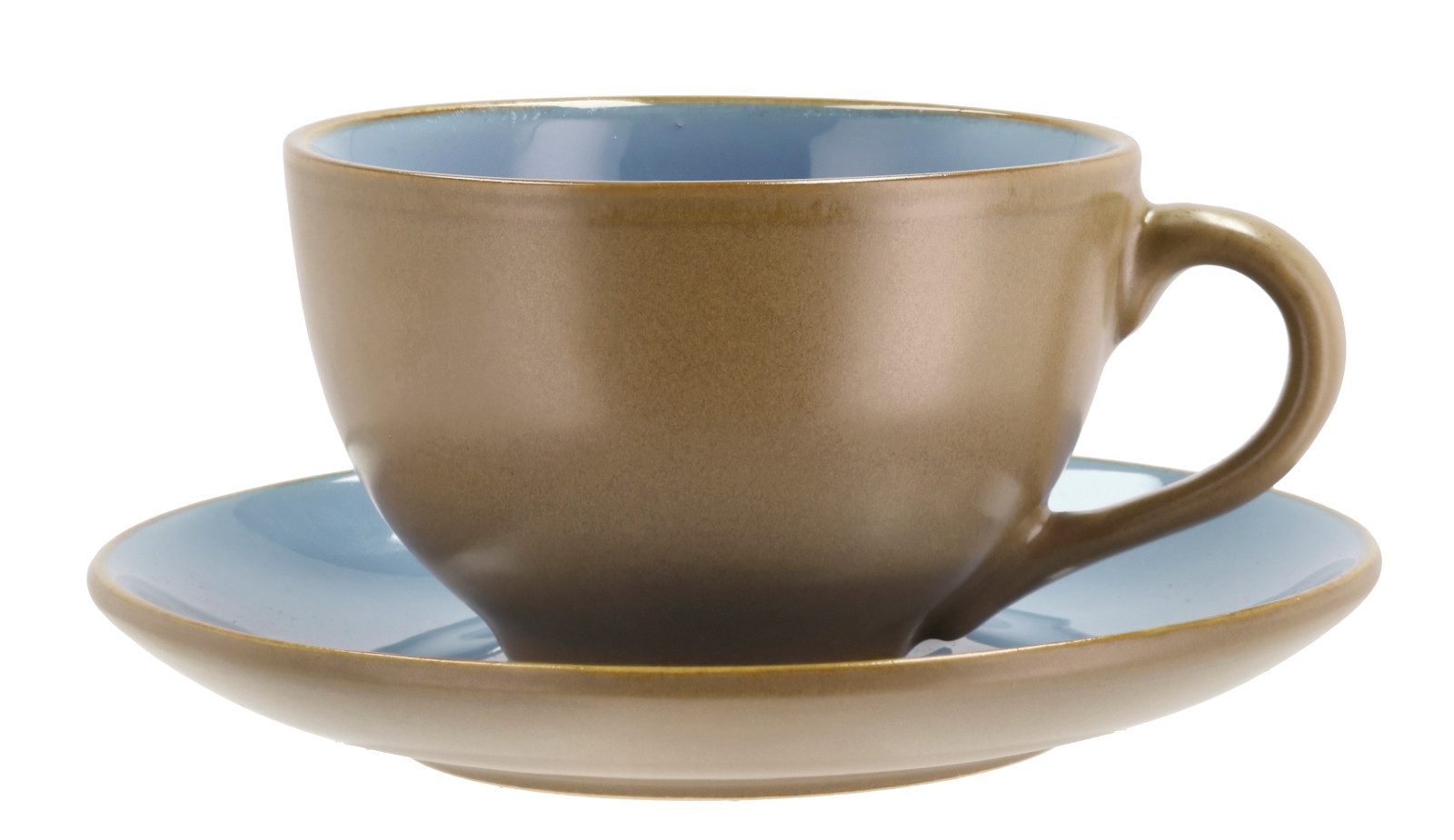Bitz Untertasse Tasse mit Untertasse wood/ocean 0,24 l, Tasse mit Untertasse Wood 24 cl Wood/Ocean