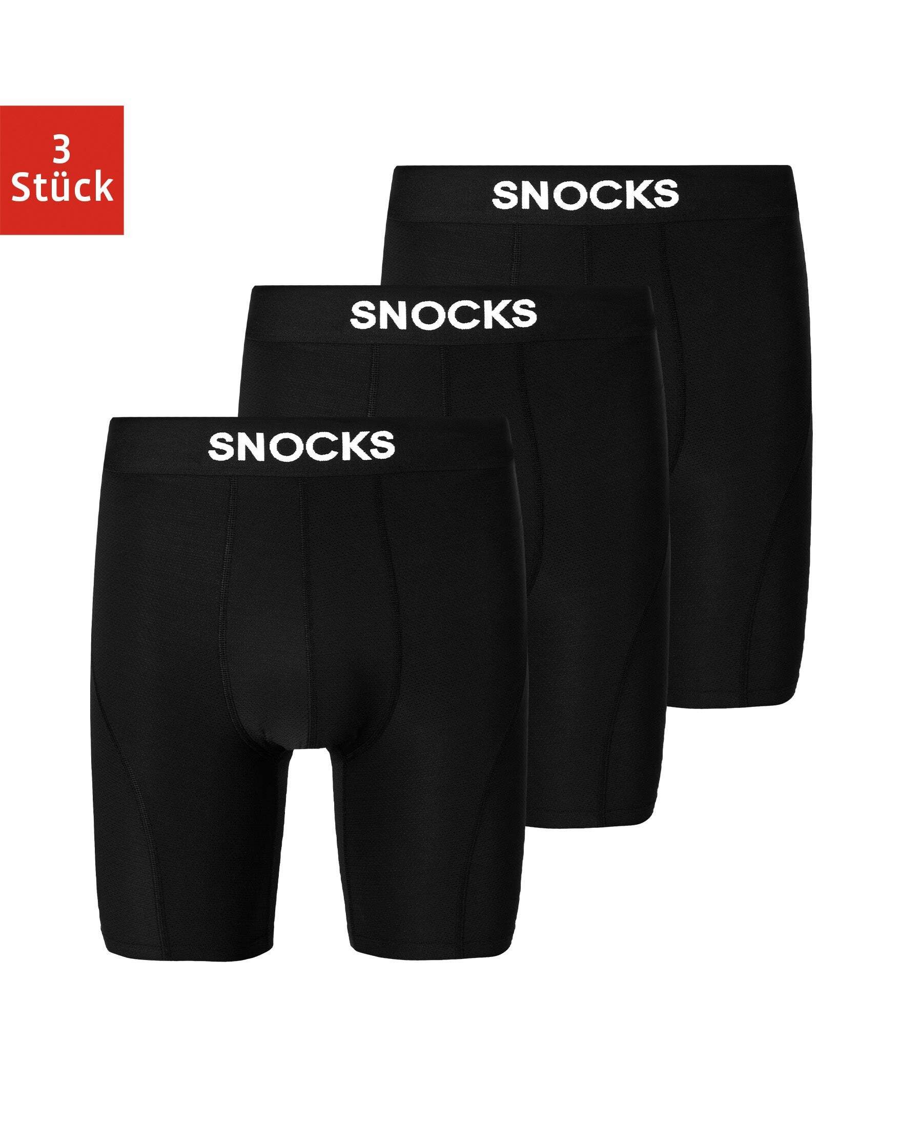 SNOCKS Boxershorts Sport Boxershorts mit langem Bein (1-St) atmungsaktive lange Sport Boxershorts