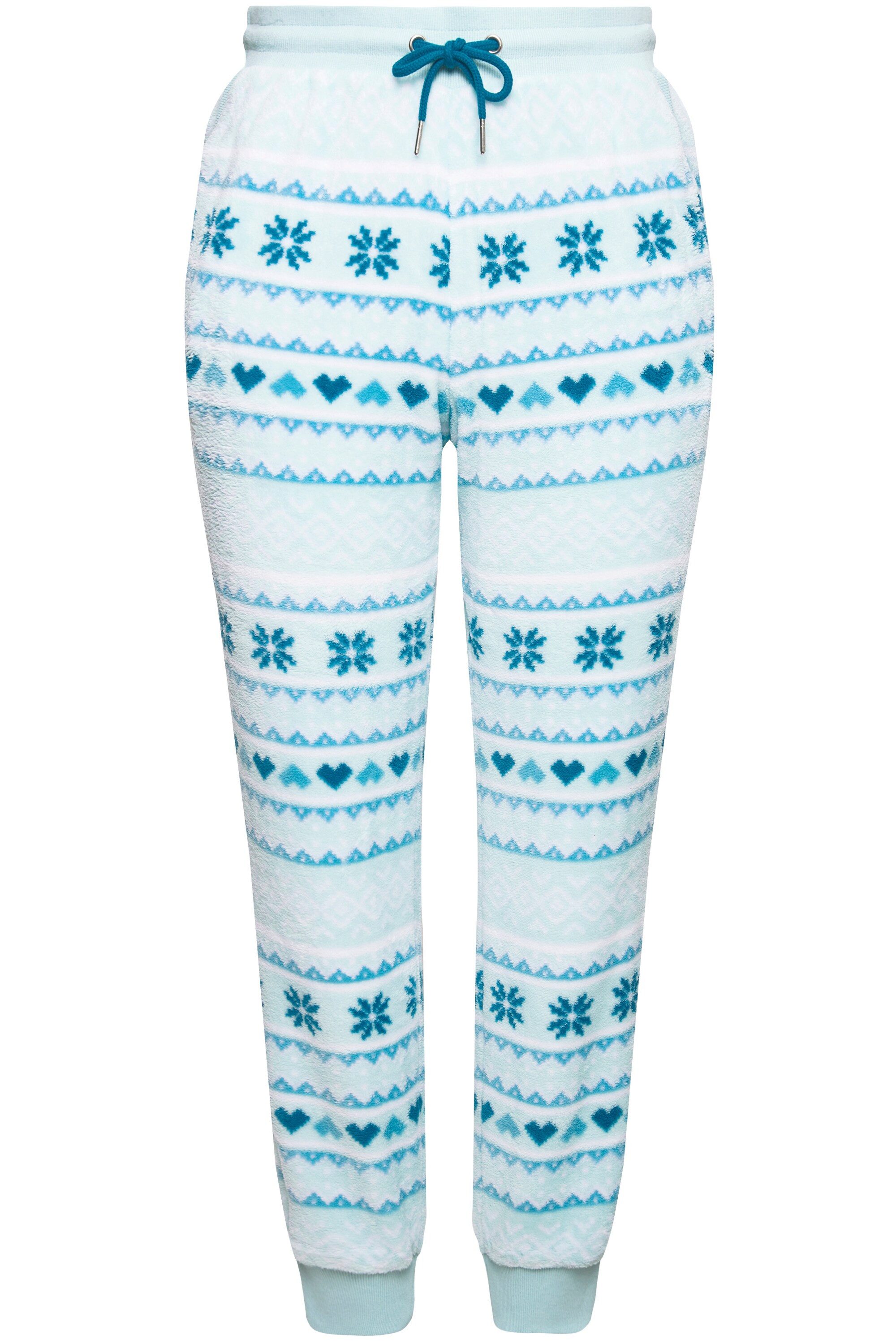 Ulla Popken Funktionshose Homewear-Hose Norwegermuster Elastikbund günstig online kaufen
