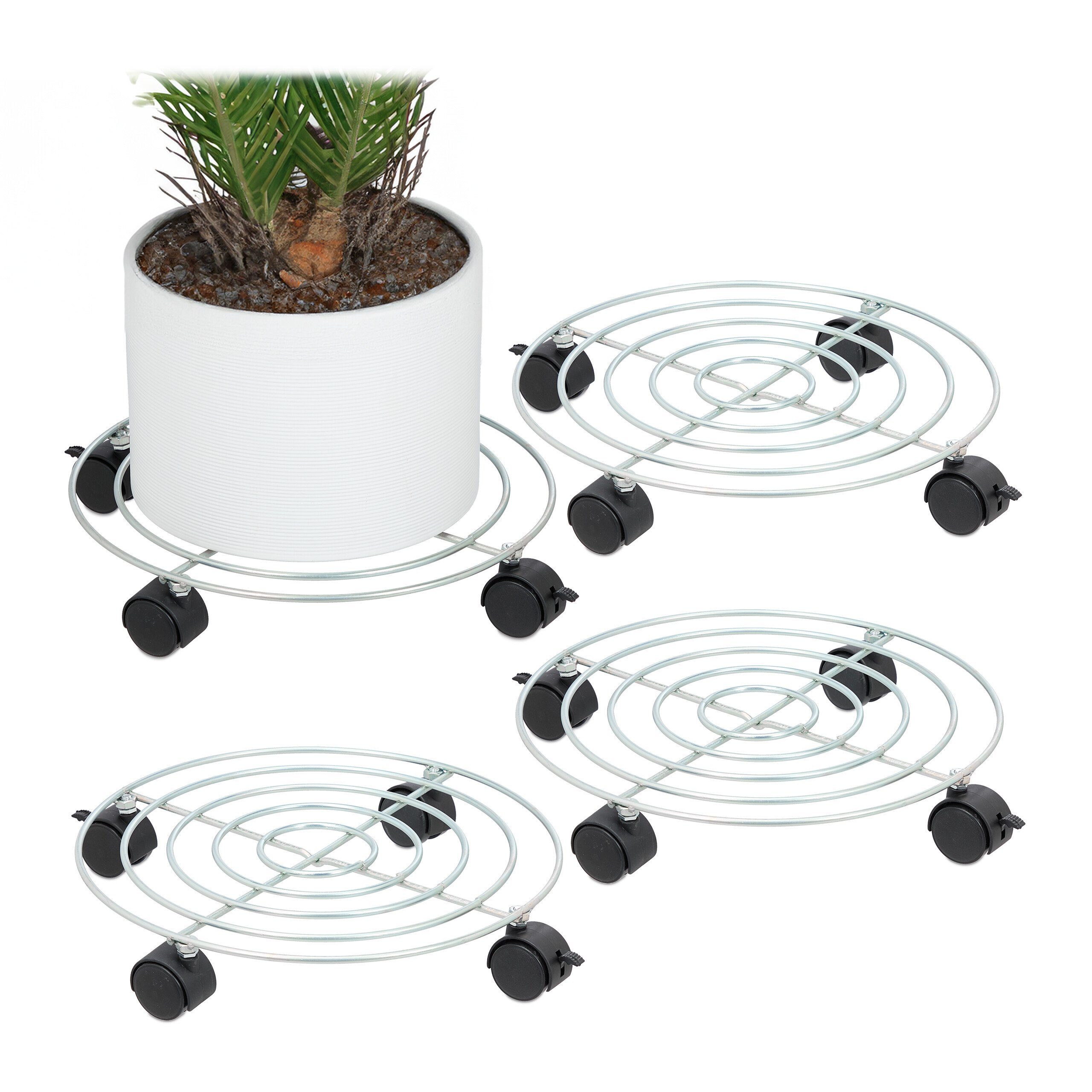 relaxdays Pflanzenroller 4er Set günstig online kaufen