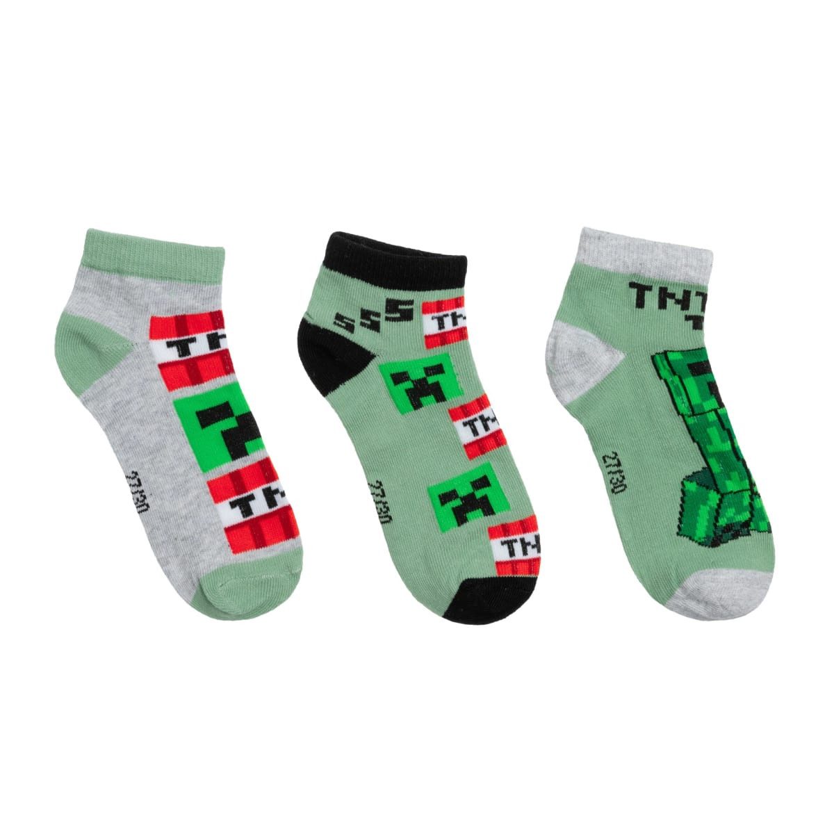 Minecraft Sneakersocken Kindersneakersocken - Kurze Strümpfe für Jungen und Mädchen
