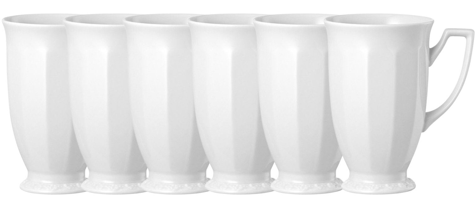 Rosenthal Geschirr-Set Maria Weiss Schokobecher Set 0,33 l 6tlg., Porzellan