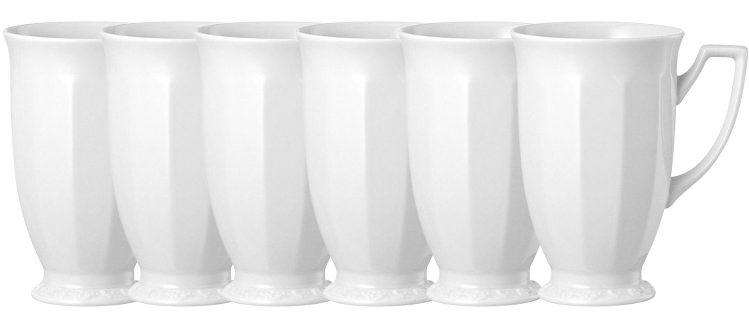 Rosenthal Becher Maria Weiss Schokobecher Set 0,33 l 6tlg., Porzellan