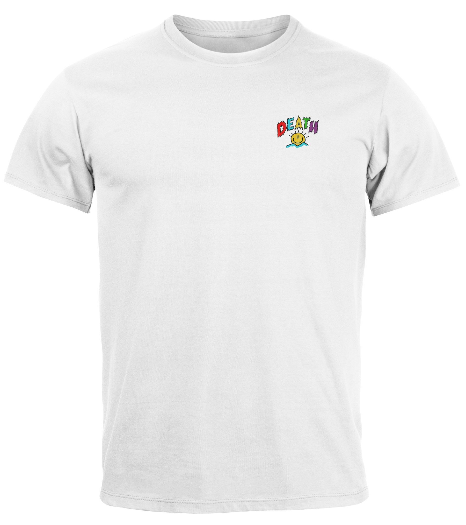 Print-Shirt Backprint TShirt Herren Printshirt Design mit lustigem Spruch Death