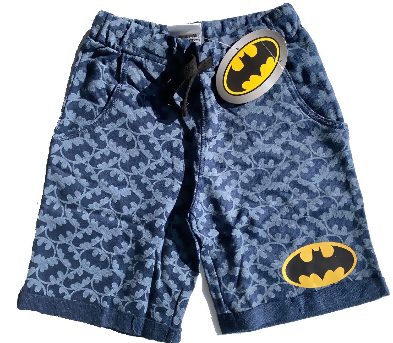 blau Hose 116 Batman Shorts grau Shorts BATMAN Sommerhose oder 110 104 128 Kinder kurze 122 Jungen 134 Größen