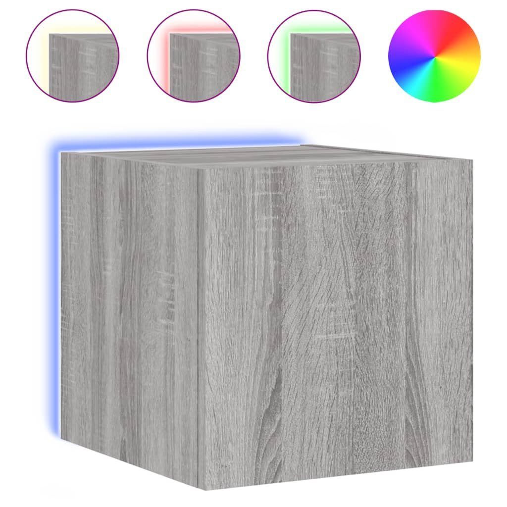 vidaXL TV-Wand TV-Wandschrank mit LED-Leuchten Grau günstig online kaufen
