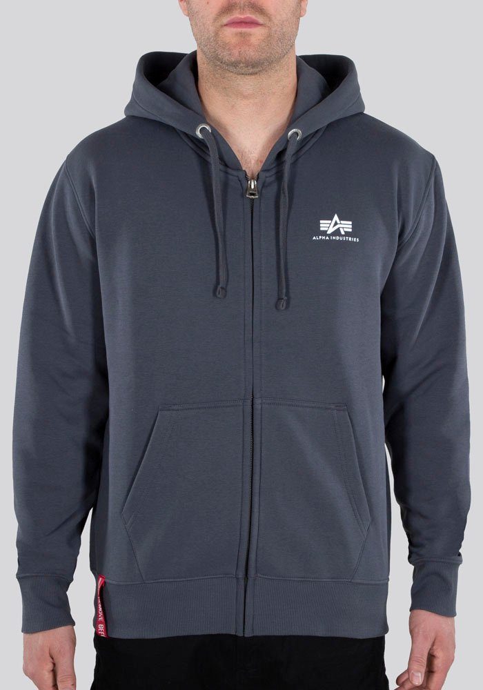 Alpha Industries Kapuzensweatjacke Basic Zip Hoody SL Baumwollmischung, regular fit