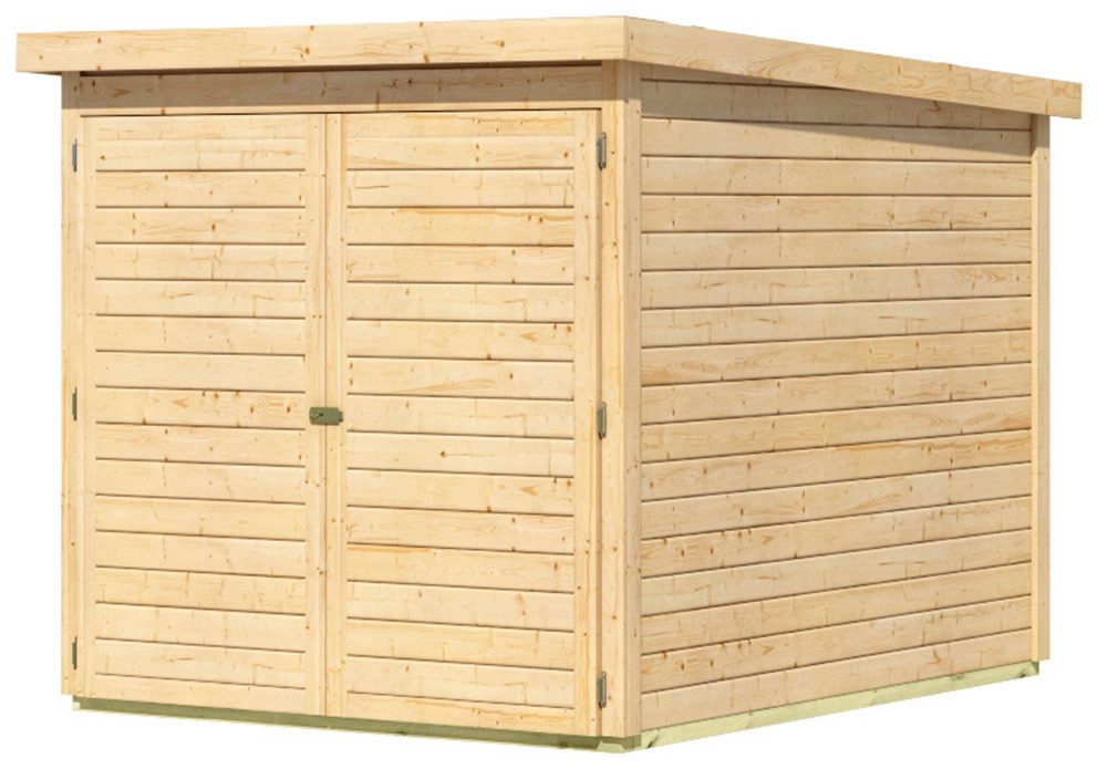 Karibu Fahrradbox Fahrradgarage mit Einschub und Halterung für bis zu 3 Fahrräder, Made in Germany, BxTxH: 162,5x216x167 cm