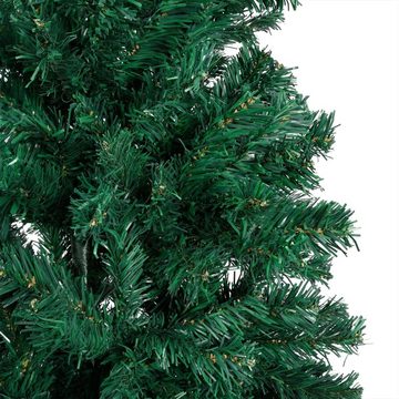 vidaXL Künstlicher Weihnachtsbaum Künstlicher Weihnachtsbaum mit LEDs Kugeln Grün 180 cm PVC