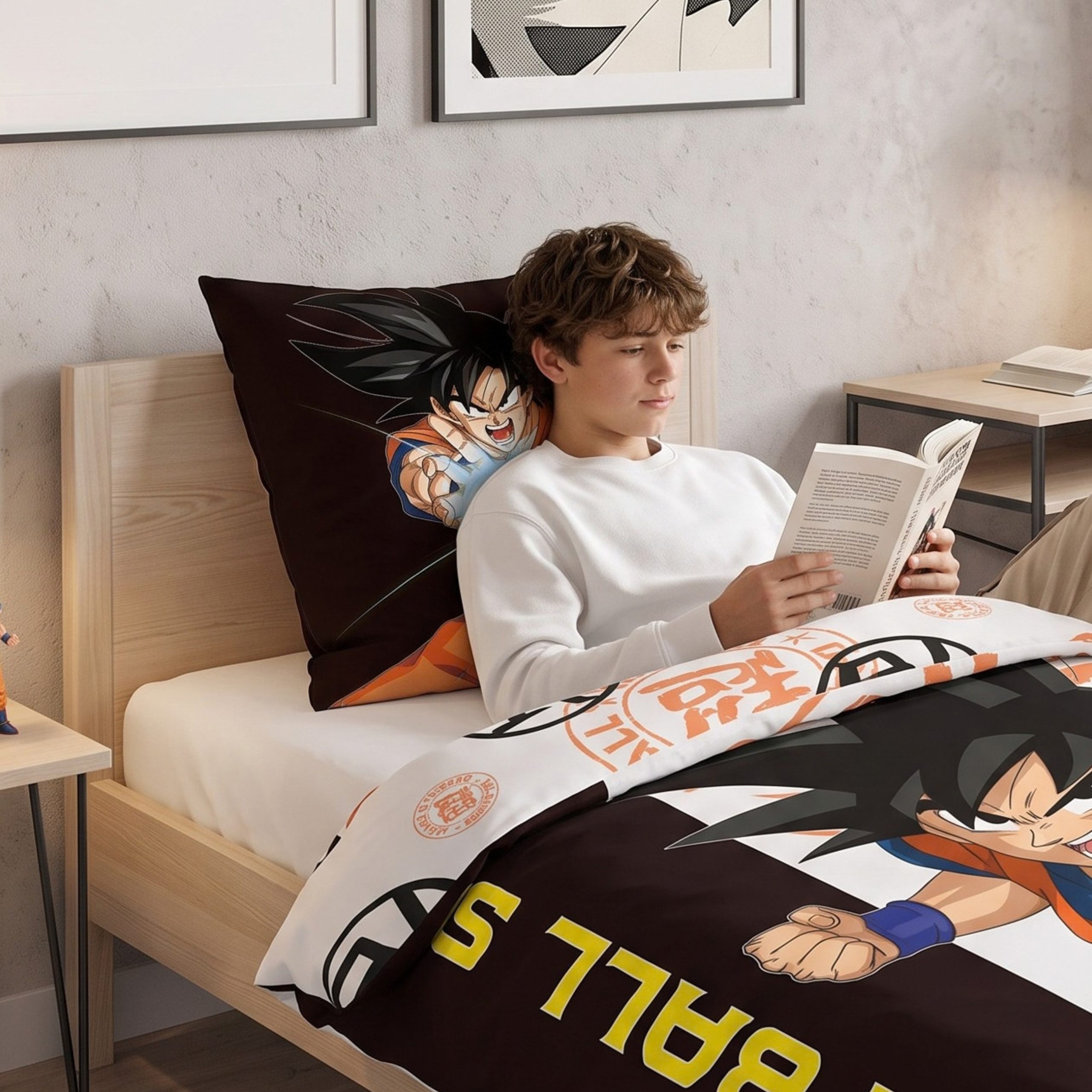 MTOnlinehandel Bettwäsche Dragon Ball Super 135x200 cm, Son Goku, 100& Polyester, 2 teilig, Wendebettwäsche mit Kamehameha-Motiv für Anime- & Manga-Fans – Bild 3 von 5