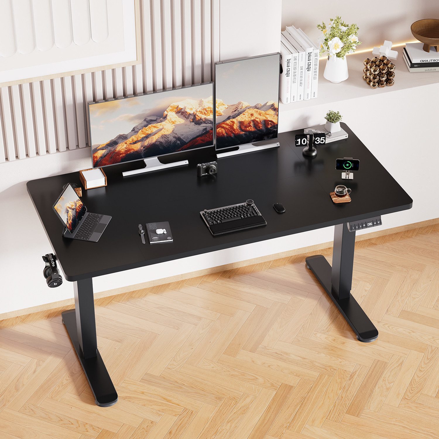 HOMALL Schreibtisch Höhenverstellbarer Elektrisch Schreibtisch, Vierteilige günstig online kaufen