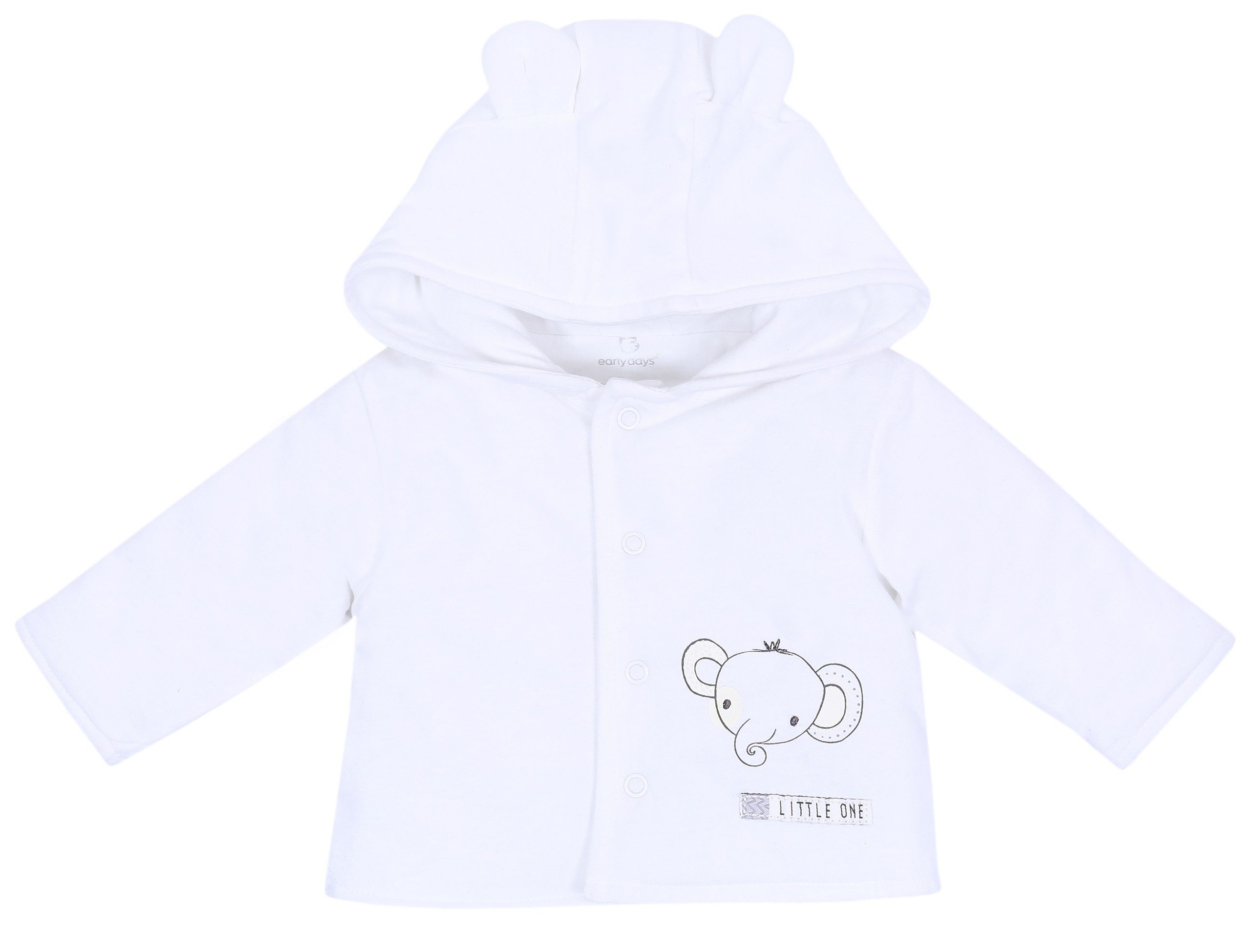 Sarcia.eu Kapuzensweatshirt Weiße Bluse mit Kapuze - Elefant 3-6 Monate