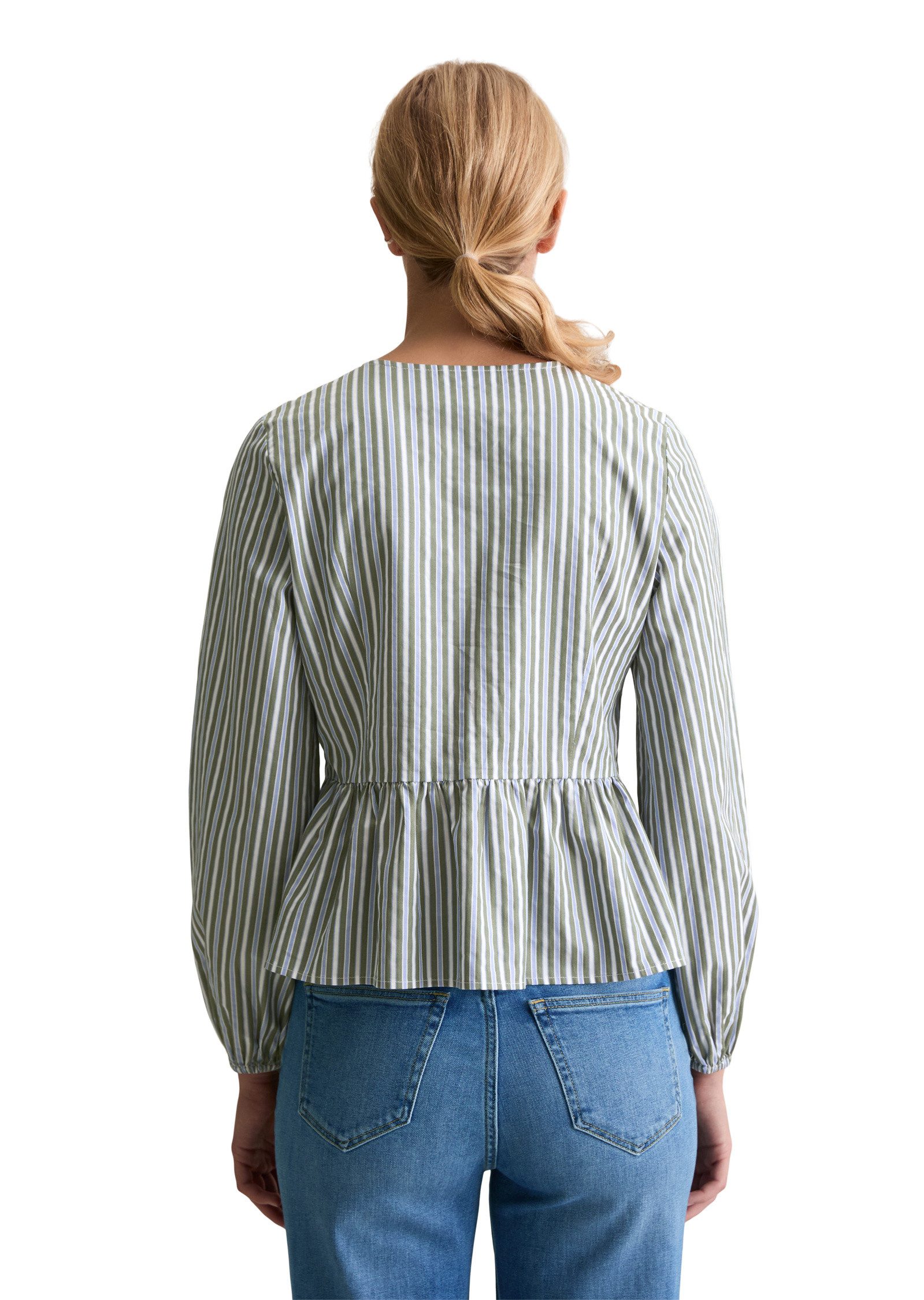 Marc O'Polo DENIM Langarmbluse aus Baumwoll-Dobby