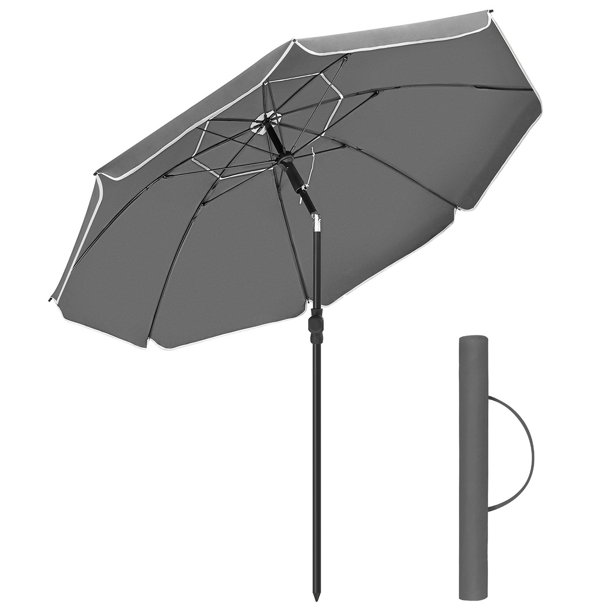 SONGMICS Sonnenschirm, ∅160cm,UPF 50+,mit Tragetasche,ohne Ständer günstig online kaufen