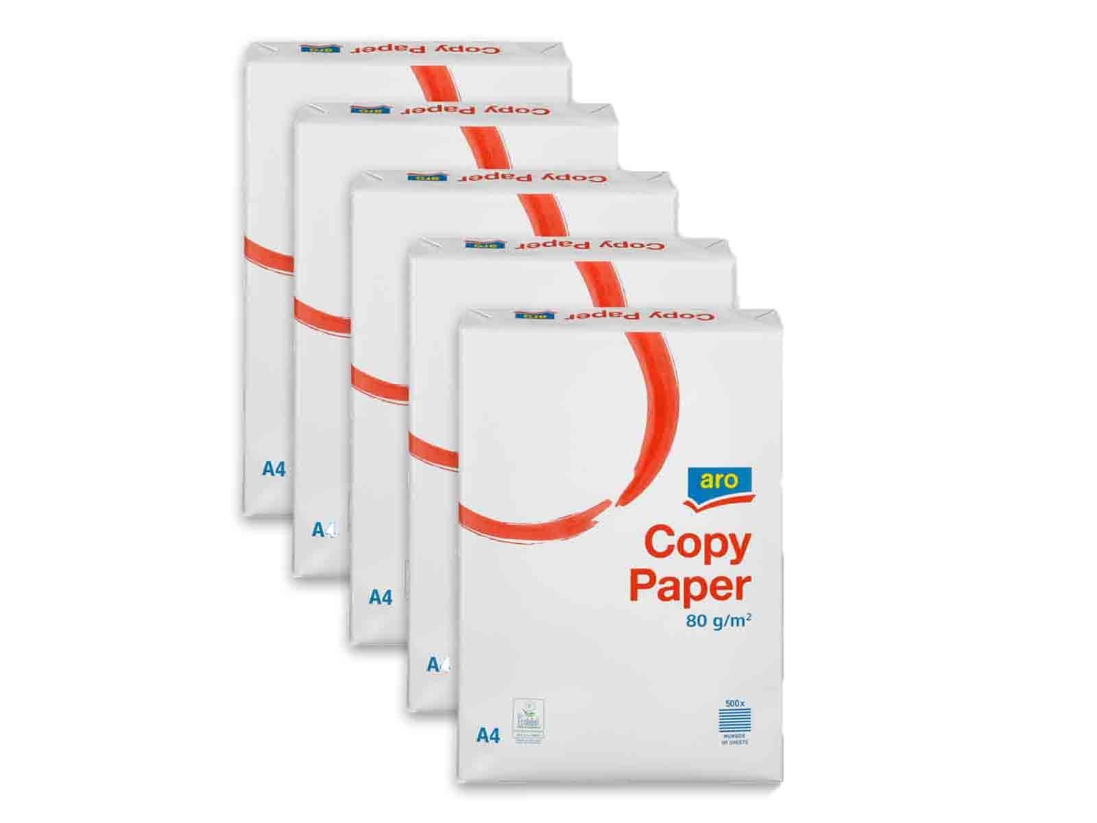 ARO Druckerpapier Kopierpapier Universalpapier Diverse Mengen 80 g m², A4, aus nachwachsenden Rohstoffen hergestellt