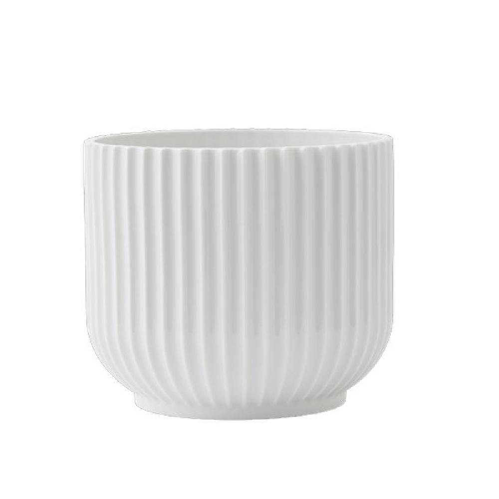 Lyngby Porcelæn Blumentopf Porcelain Übertopf Vase Porzellan Weiß (14,5cm)