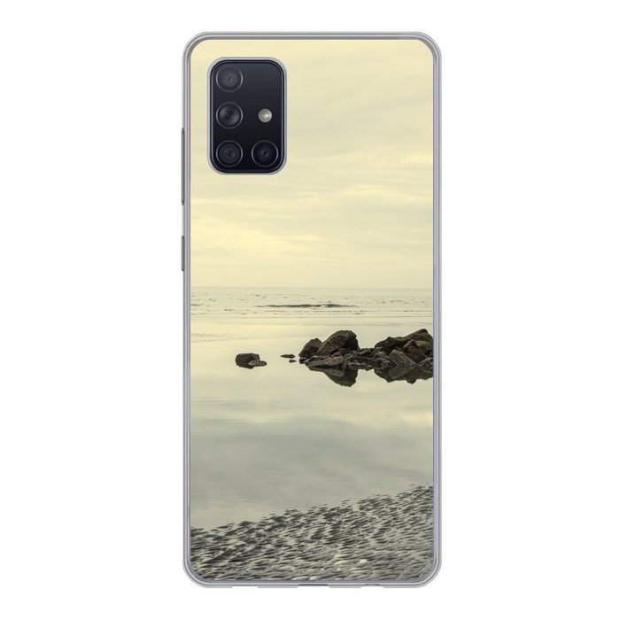 MuchoWow Handyhülle Strand - Meer - Stein Handyhülle Samsung Galaxy A51 5G Smartphone-Bumper Print Handy