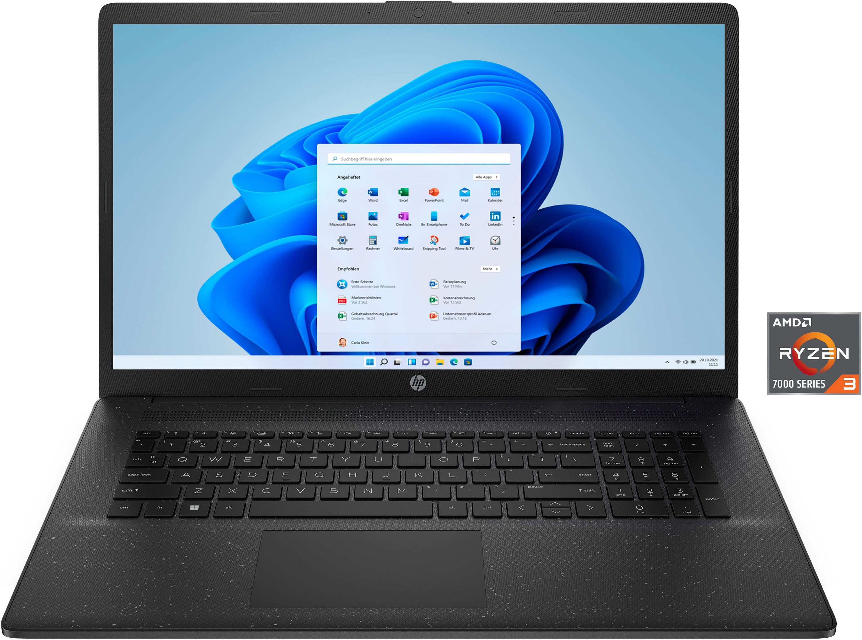 HP 17-cp3277ng Notebook (43,9 cm/17,3 Zoll, AMD Ryzen 3 7320U, Radeon Graphics, 512 GB SSD)