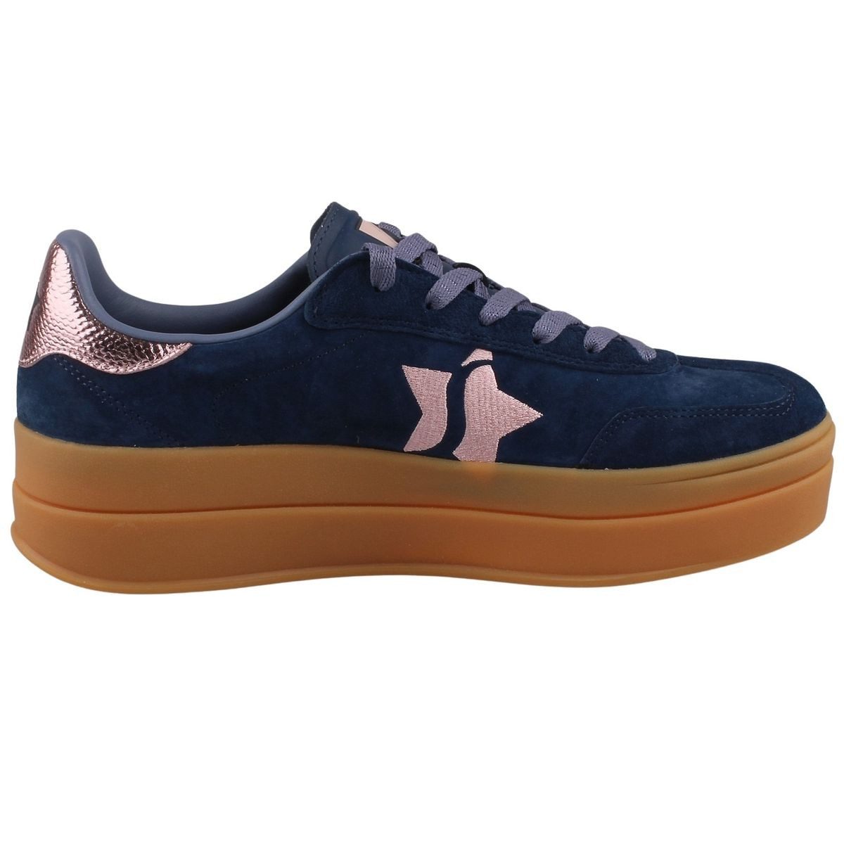 Skechers 185430-NVPK Sneaker Stylisch, sportiver Schnürschuh mit Metallic-Details