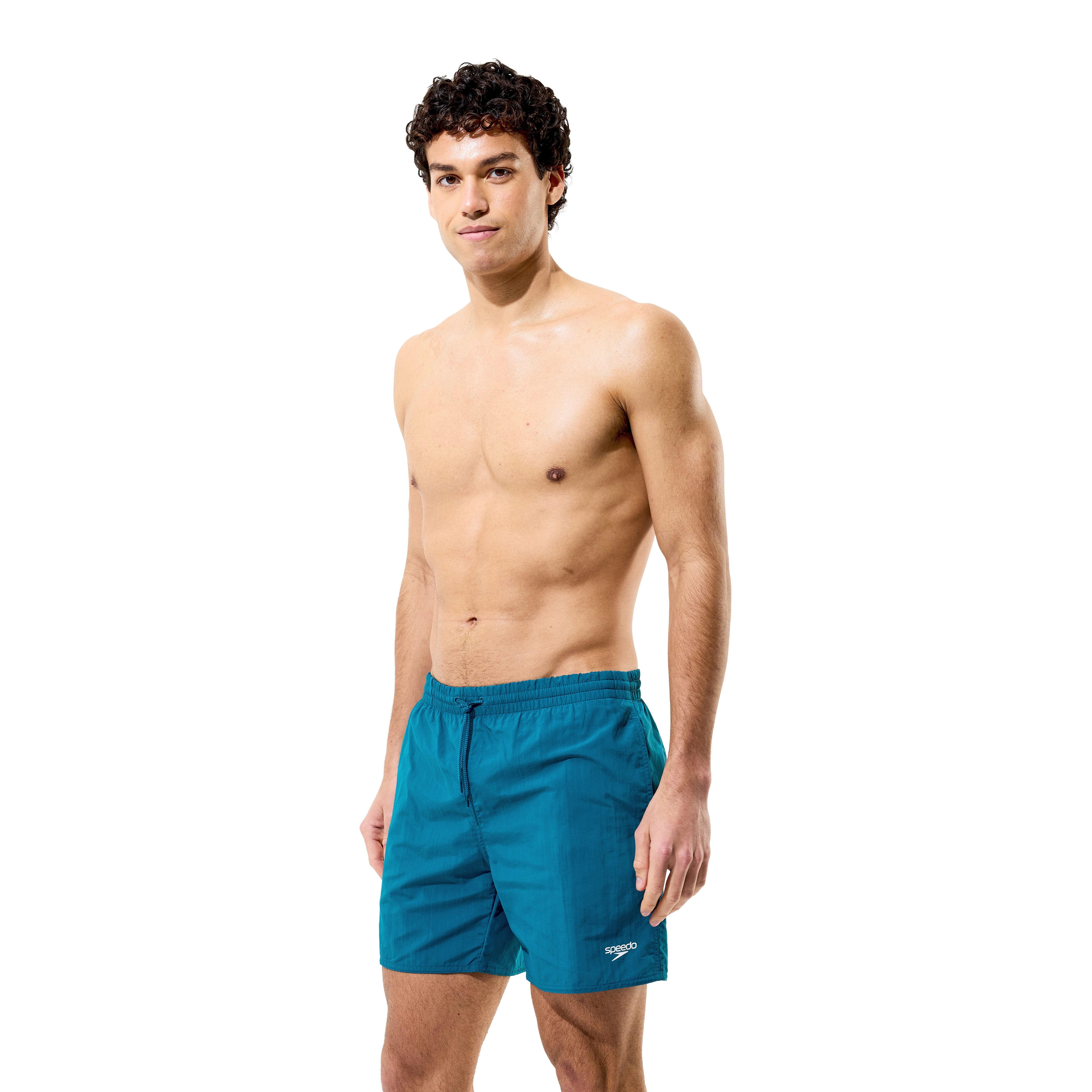 Speedo Badeshorts ESSENTIALS WATERSHORT 16" DKGRN mit Seitentaschen-Drainage, schnell trocknend, aus Nylon – Bild 2 von 5