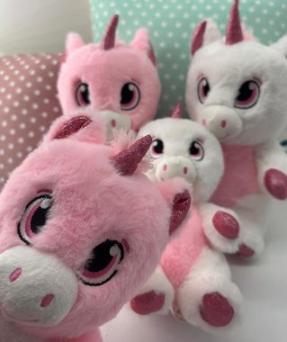 soma Kuscheltier Einhorn Kuscheltier Plüschtier XXL Plüsch Einhorn 25cm rosa weiß pink (1-St), Super weicher Plüsch Stofftier Kuscheltier für Kinder zum spielen