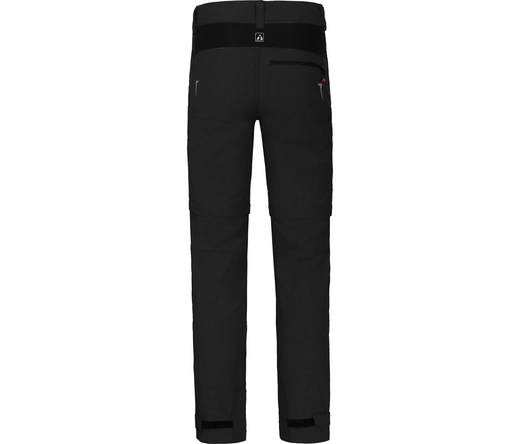 Zip-off-Hose PORVOO Zipp-Off (mit gepolsterter Innenhose) Herren Radhose, robust, elastisch, Kurzgrößen, schwarz