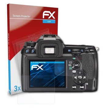 atFoliX Schutzfolie Displayschutz für Pentax K-5 IIs, (3er Set), Ultraklar und hartbeschichtet