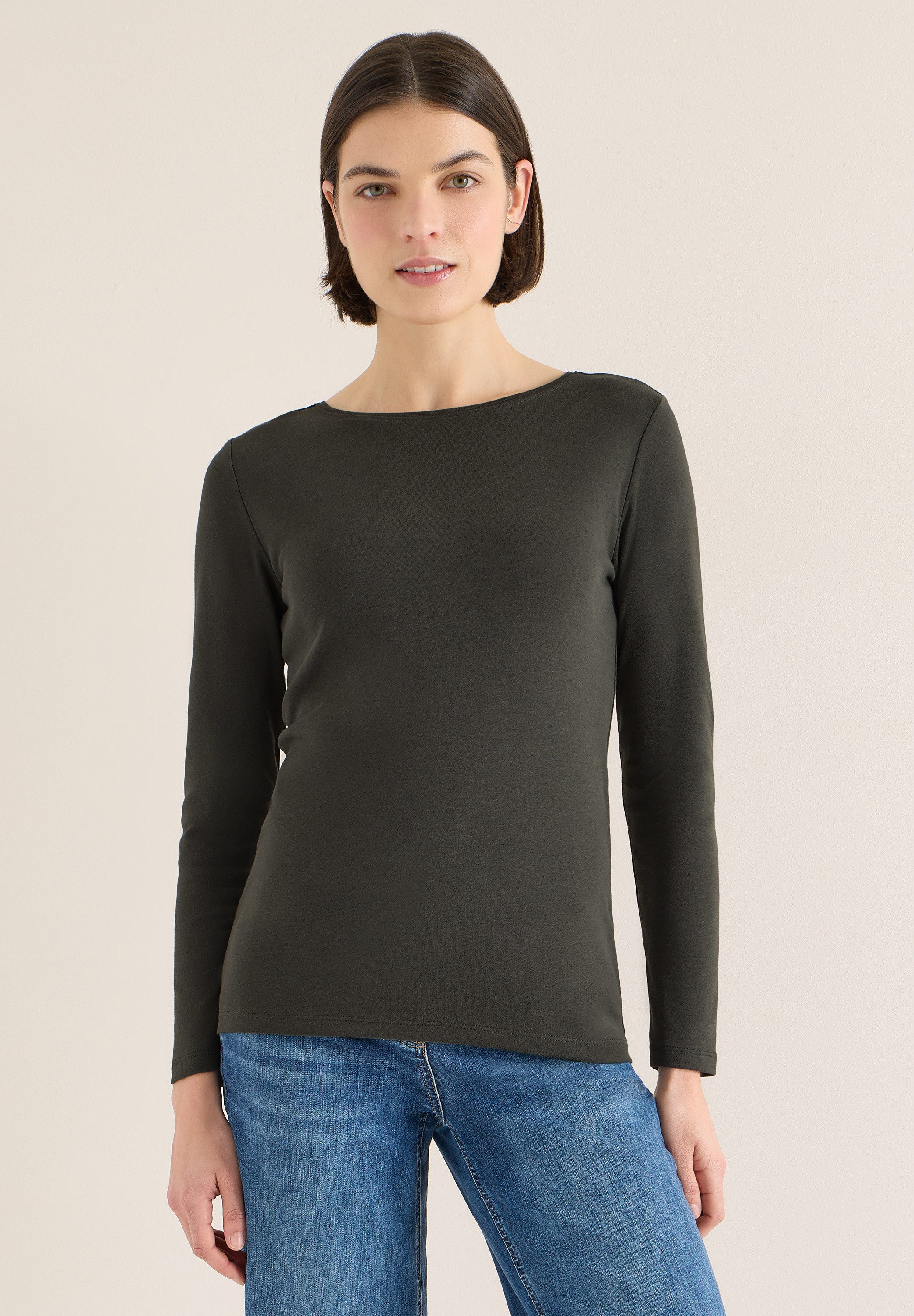 CECIL Langarmshirt aus reiner Baumwolle