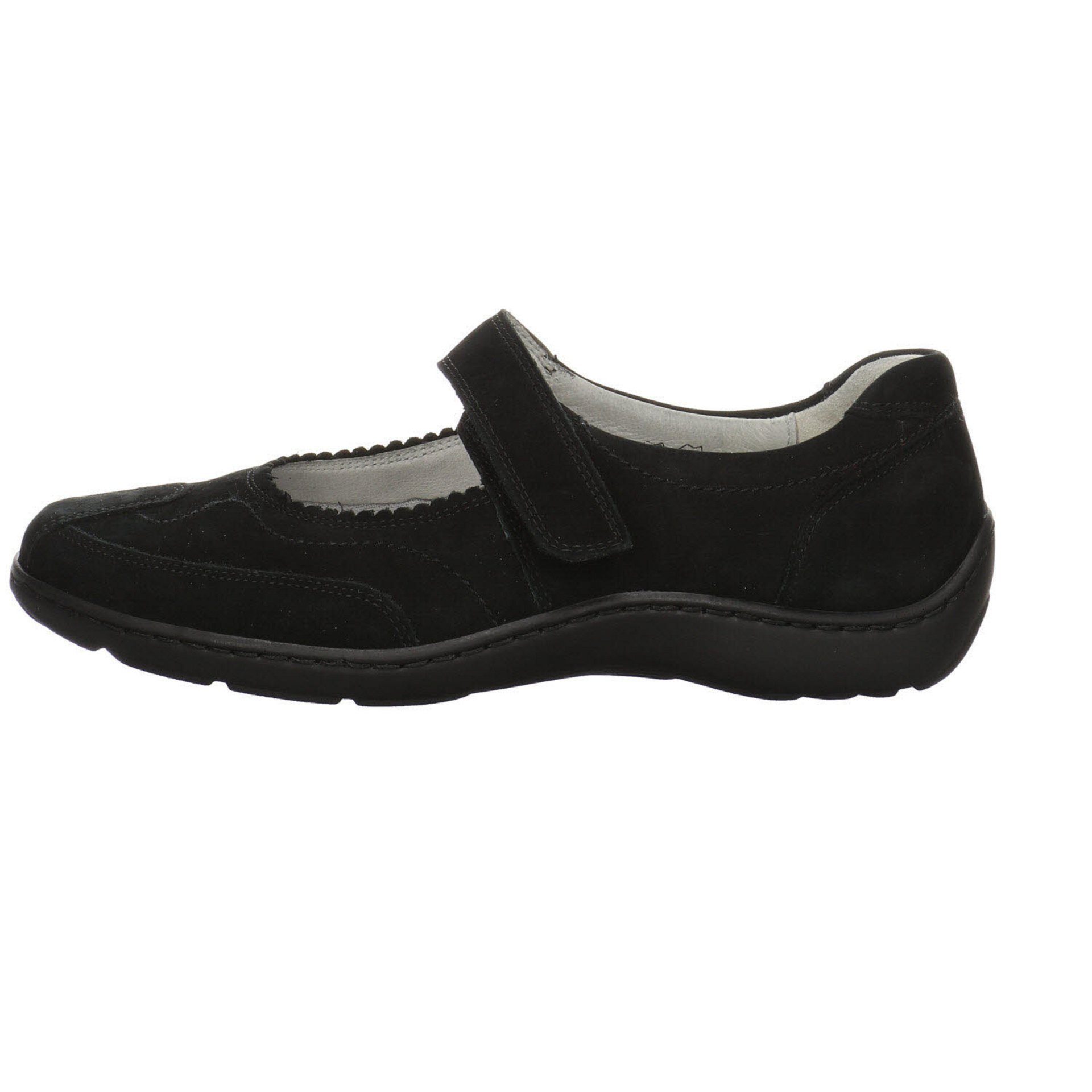 Waldläufer Damen Slipper Schuhe Henni schwarz Slipper Veloursleder Slipper