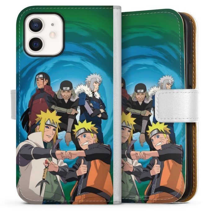 DeinDesign Handyhülle Hokage Naruto Shippuden Offizielles Lizenzprodukt 4 Hokagen Group Apple iPhone 12 Hülle Handy Flip Case Wallet Cover Handytasche Leder