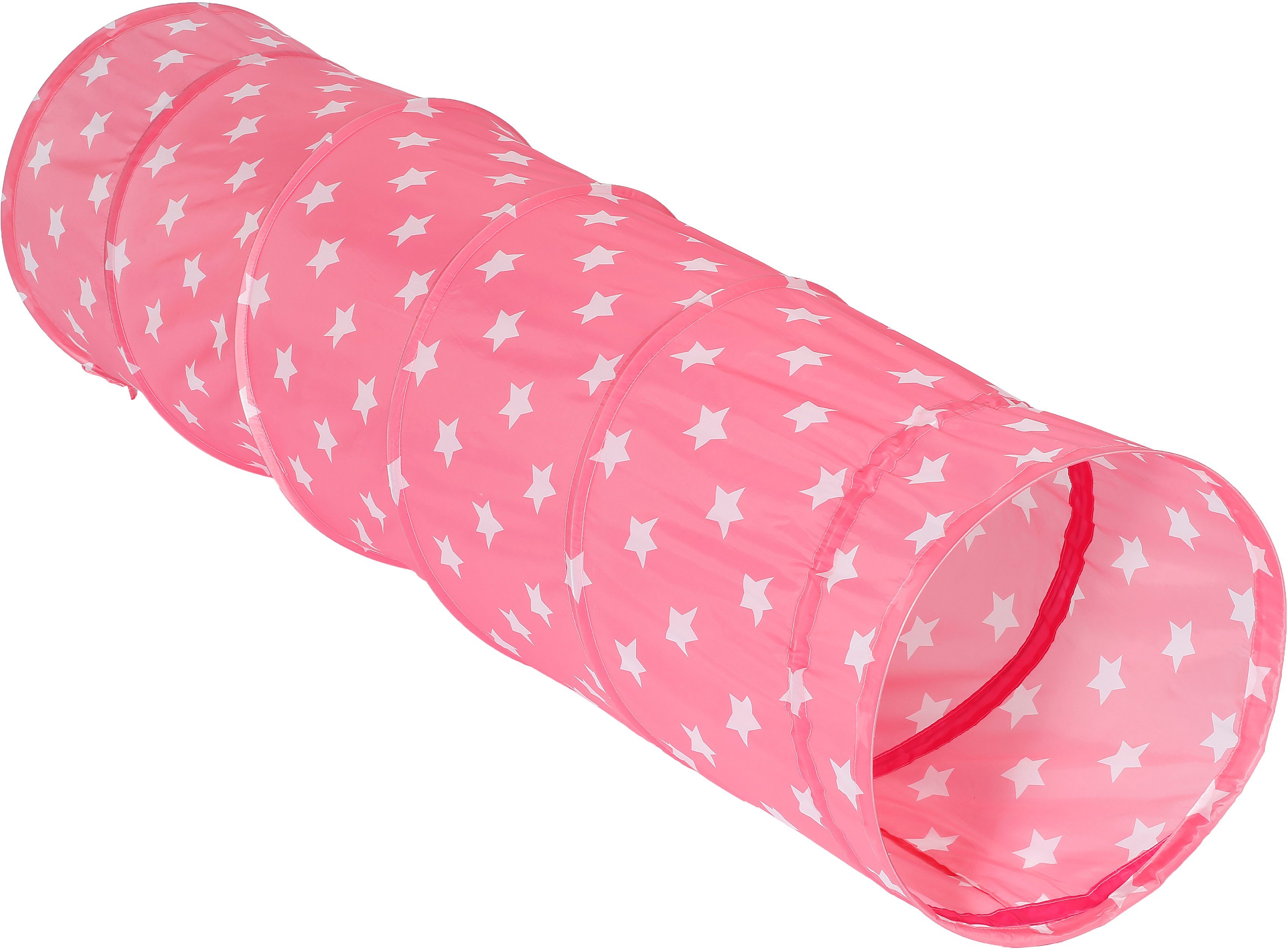 Knorrtoys® Spieltunnel Pink White Stars günstig online kaufen
