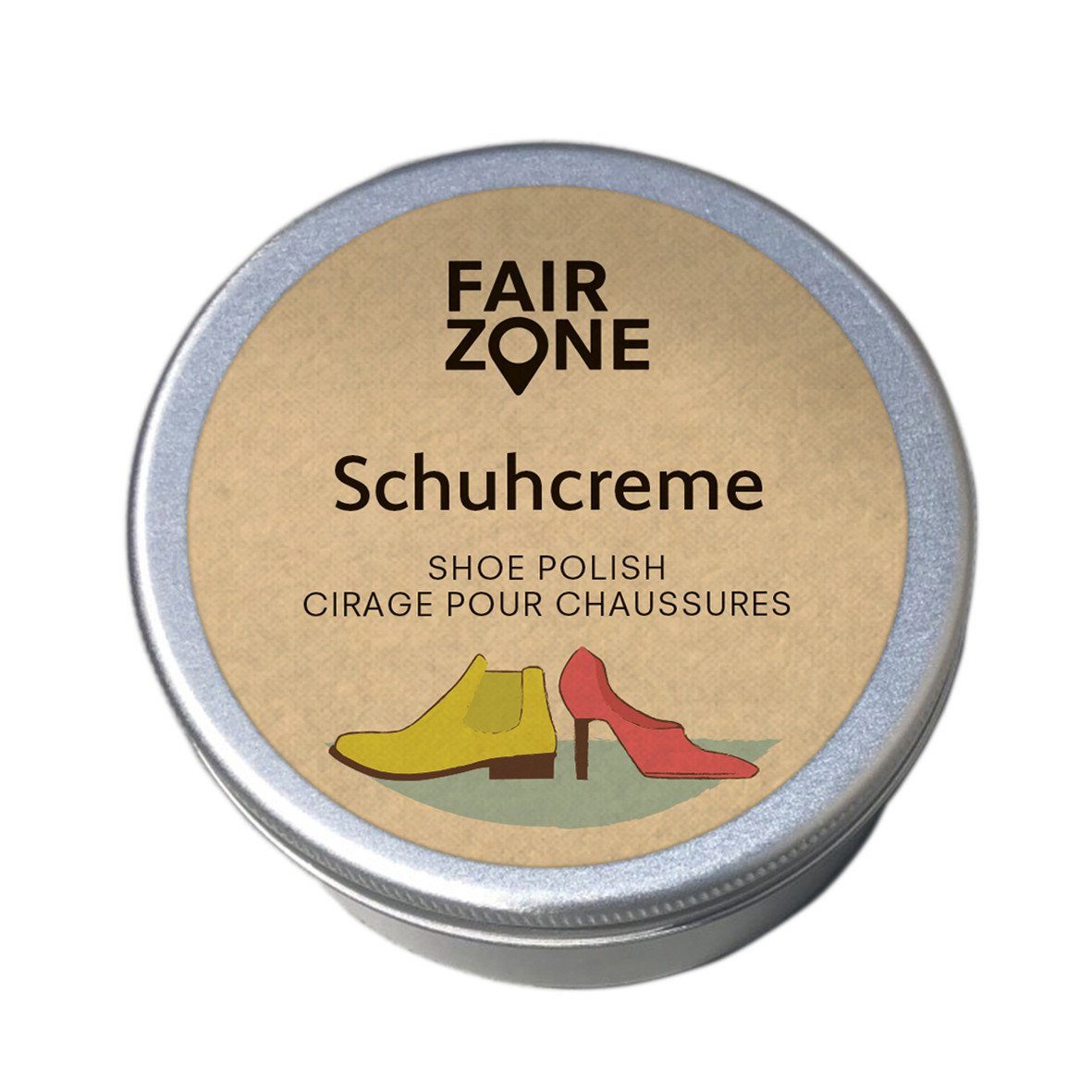Fair Zone Schuhputzbürste FAIR ZONE Schuhcreme ohne tierische Fette, frei von Alkohol und synthetischen Zusätzen 100 ml, (1-tlg), frei von tierischen Fetten, Alkohol und synthetischen Zusätzen
