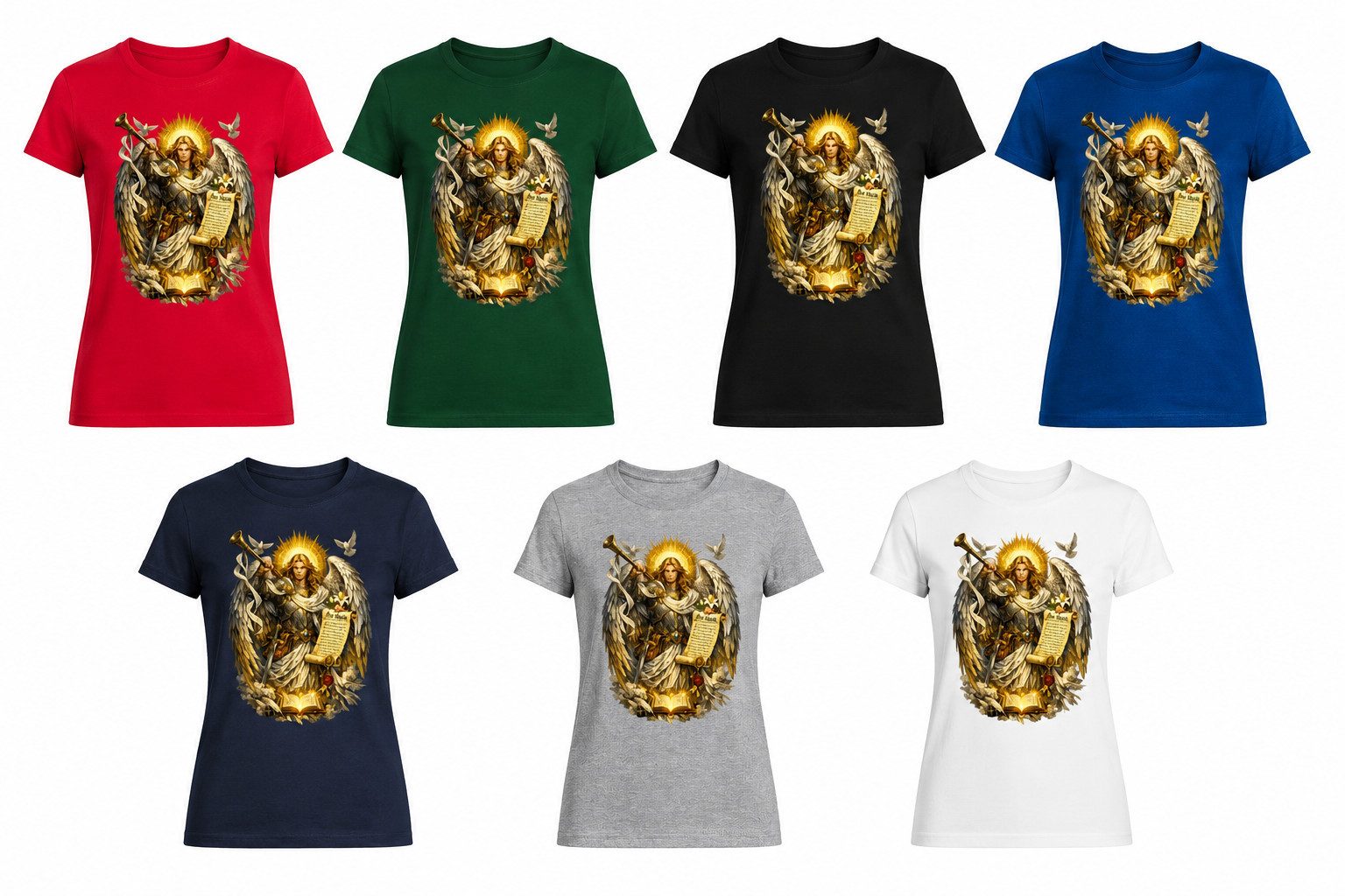 T-Shirt ErzengelGabriel Herren T Shirt Print Engel Posaune Motiv
